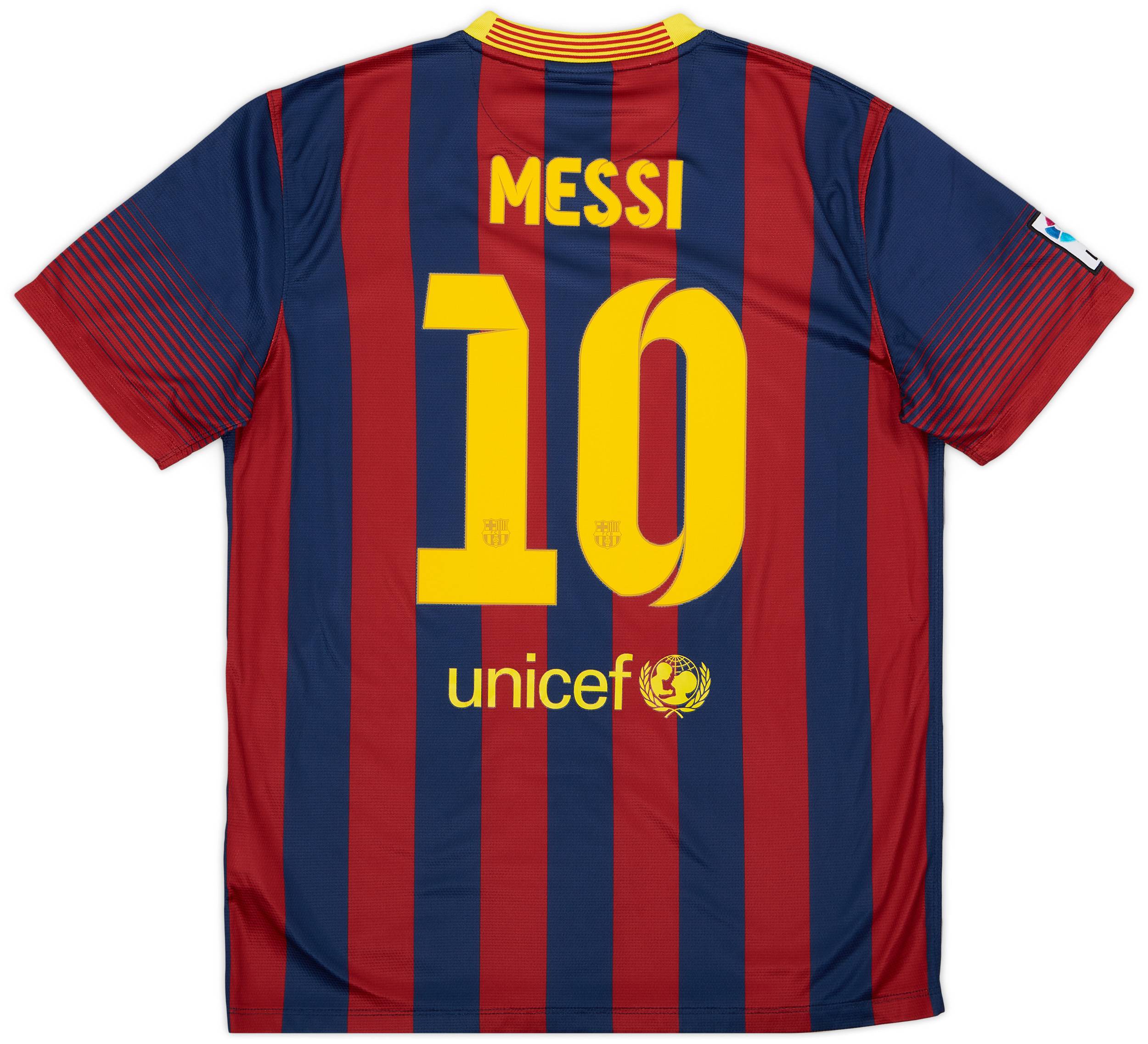 2013-14 Barcelona Home Shirt Messi #10 - 8/10 - (L)
