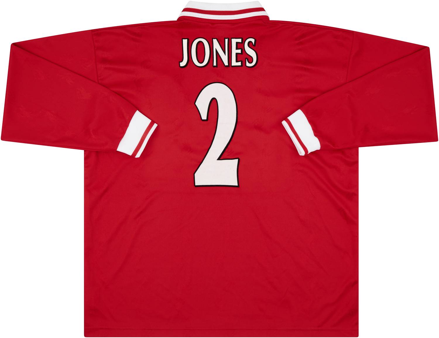 1997-98 Liverpool Match Issue UEFA Cup Home L/S Shirt Jones #2