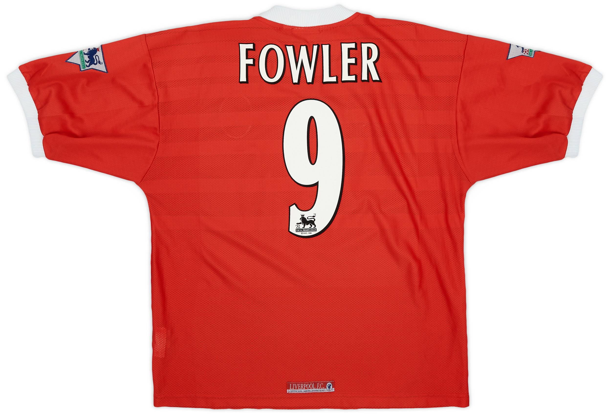 1998-00 Liverpool Home Shirt Fowler #9 - 8/10 - (L)