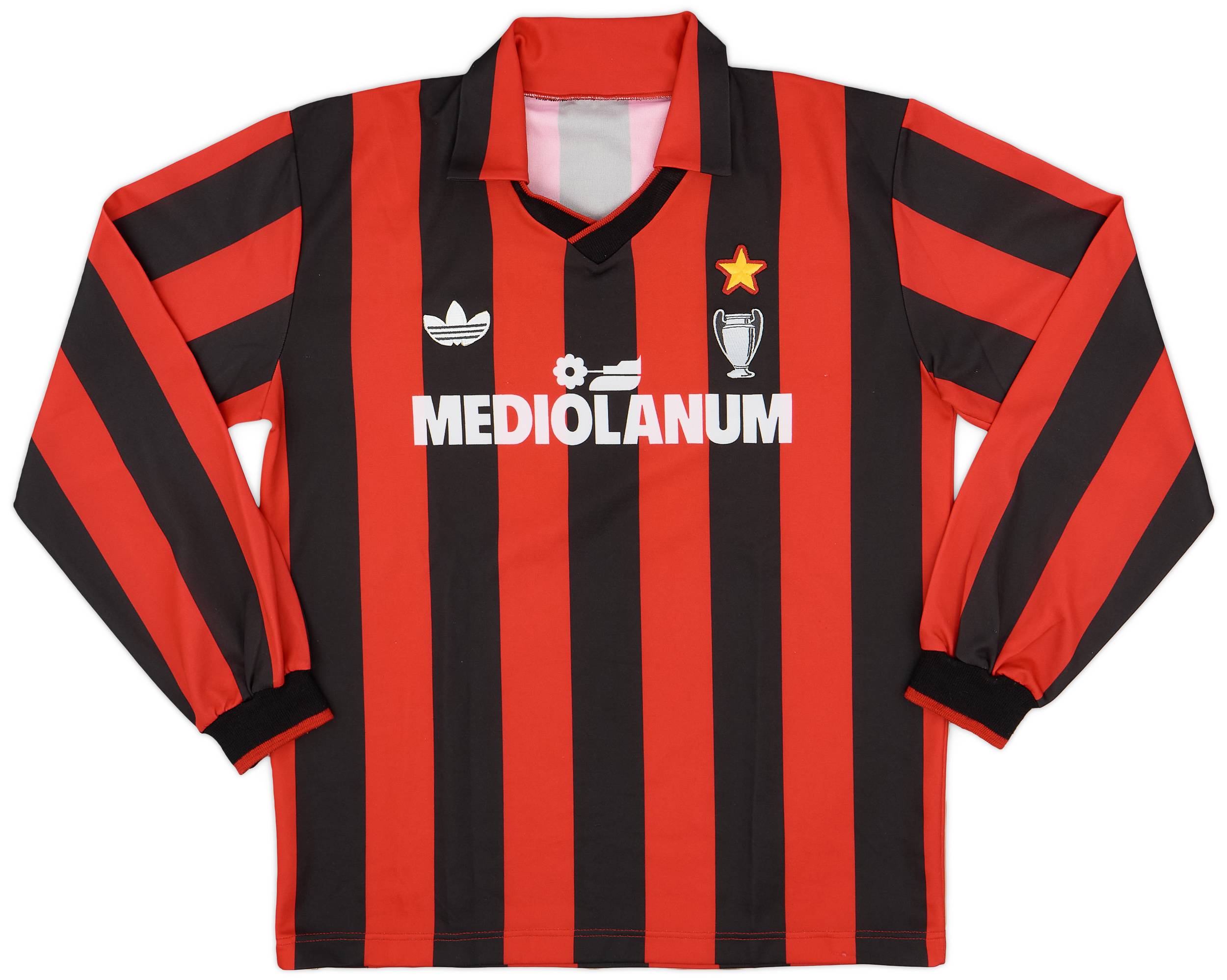 1990-91 AC Milan Home L/S Shirt - 8/10 - (M)
