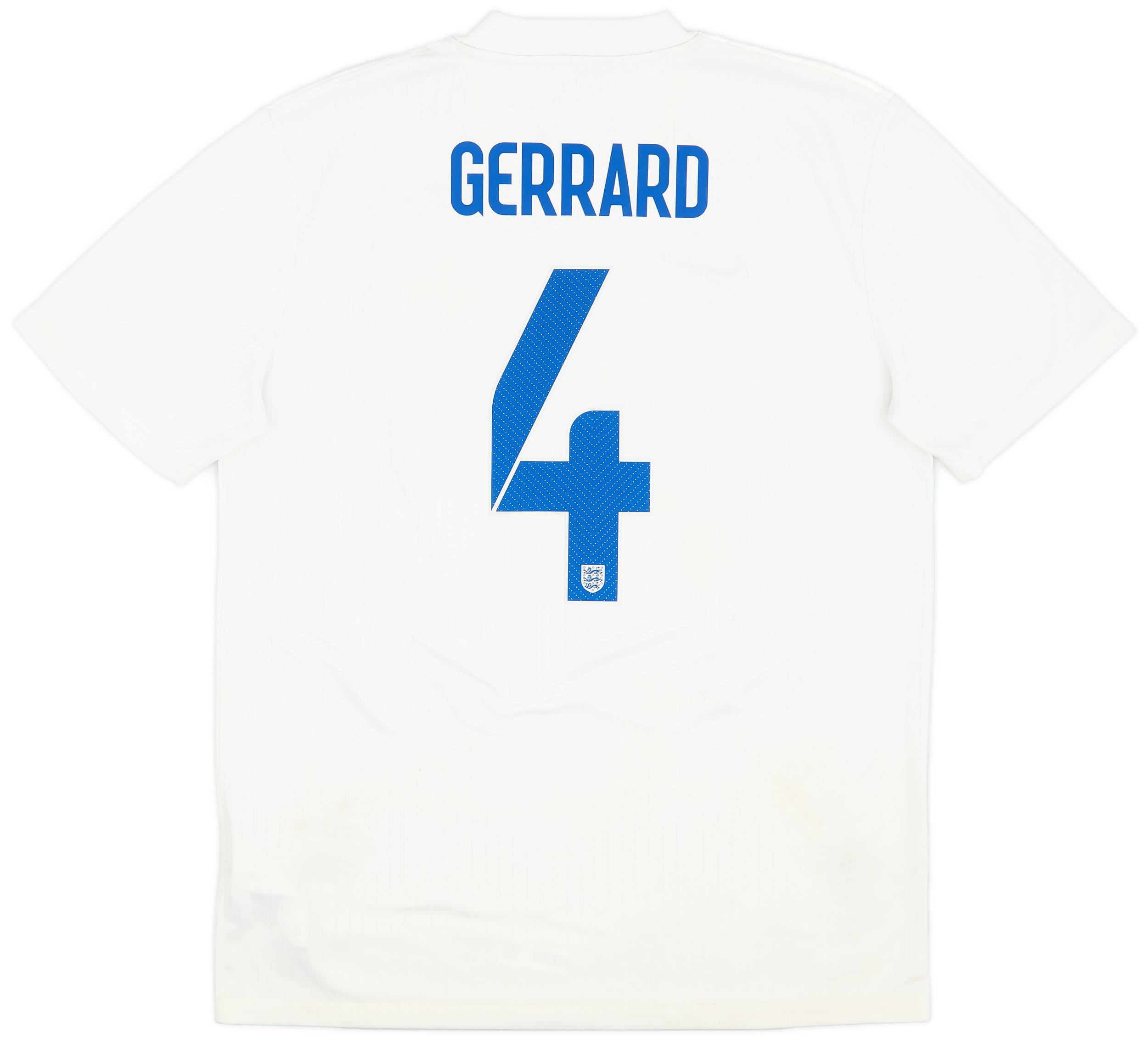 2014-15 England Home Shirt Gerrard #4 - 6/10 - (L)