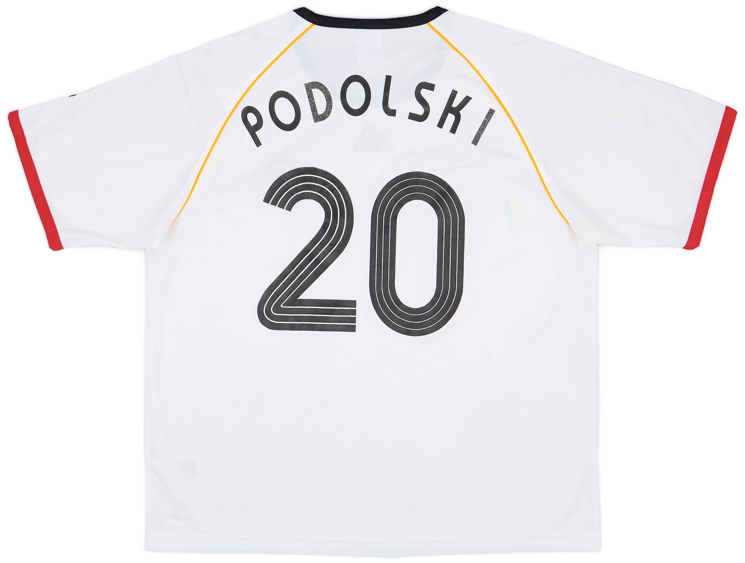 2006-08 Germany adidas Away Basic Shirt Podolski #20 - 5/10 - (XL)