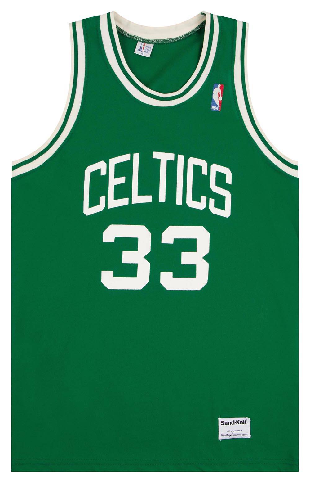 1980s Boston Celtics Bird #33 MacGregor Sand-Knit Jersey (Away) M