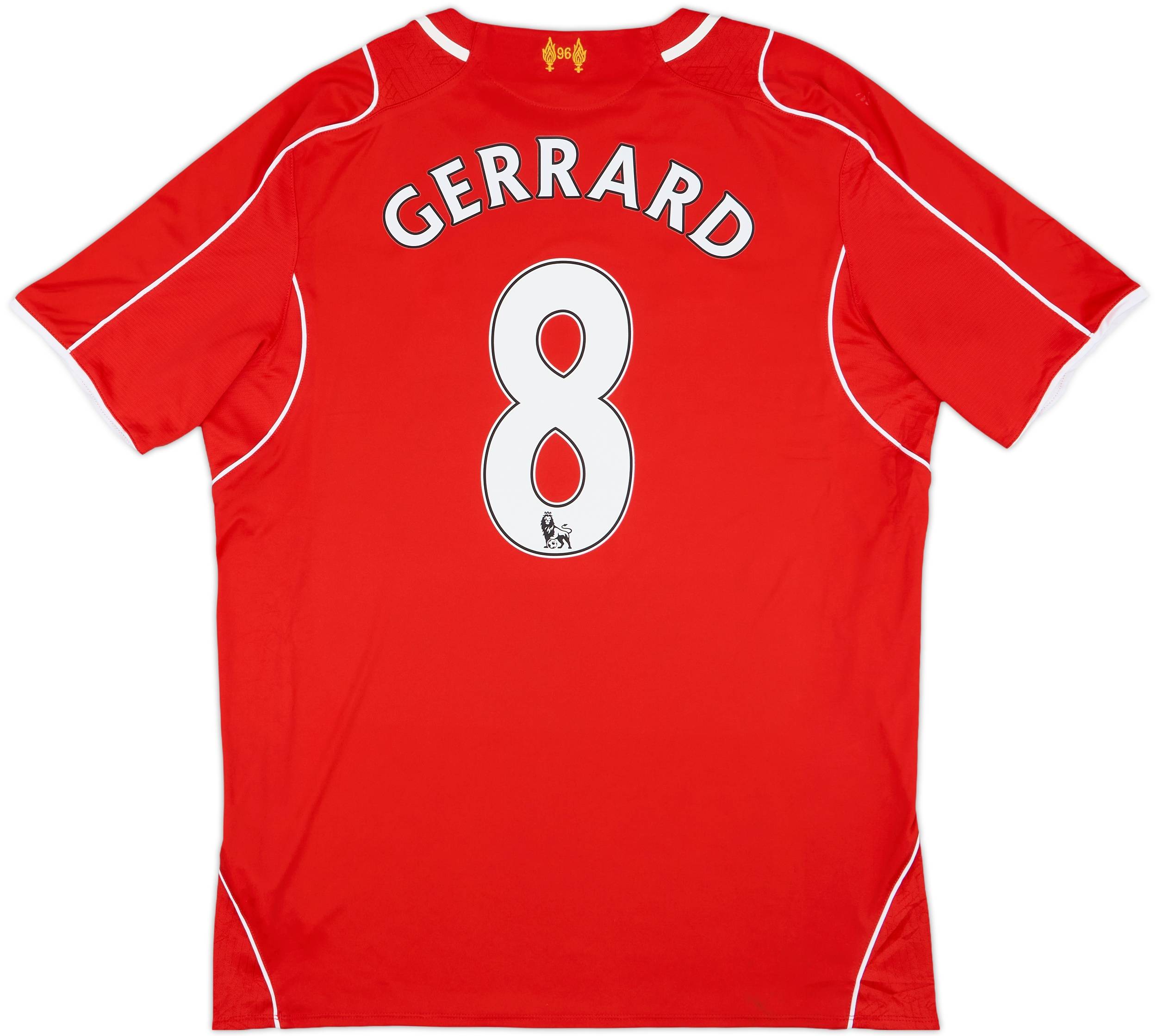2014-15 Liverpool Home Shirt Gerrard #8 - 5/10 - (L)