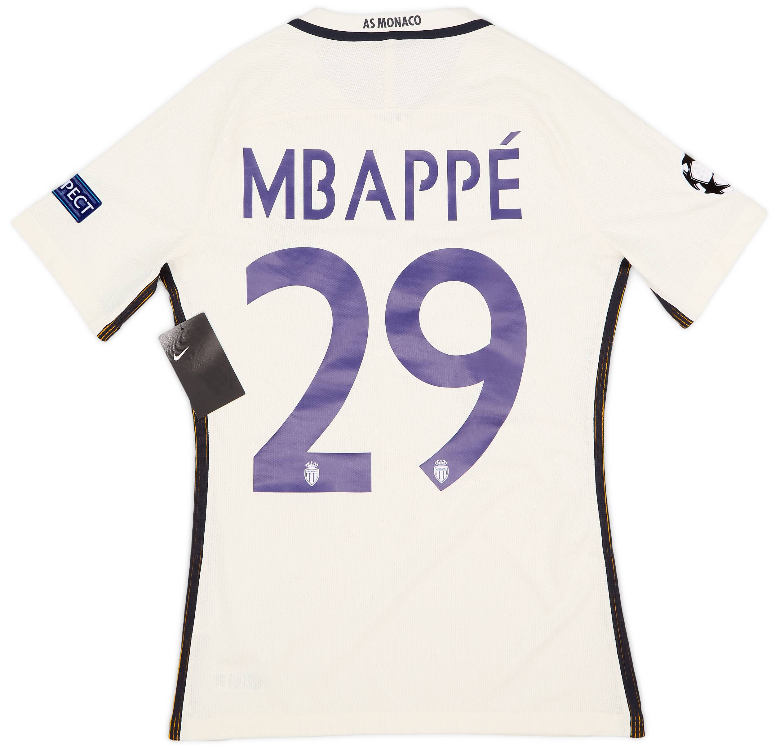 2016-17 Monaco Player Issue Away Shirt Mbappe #29 (M)