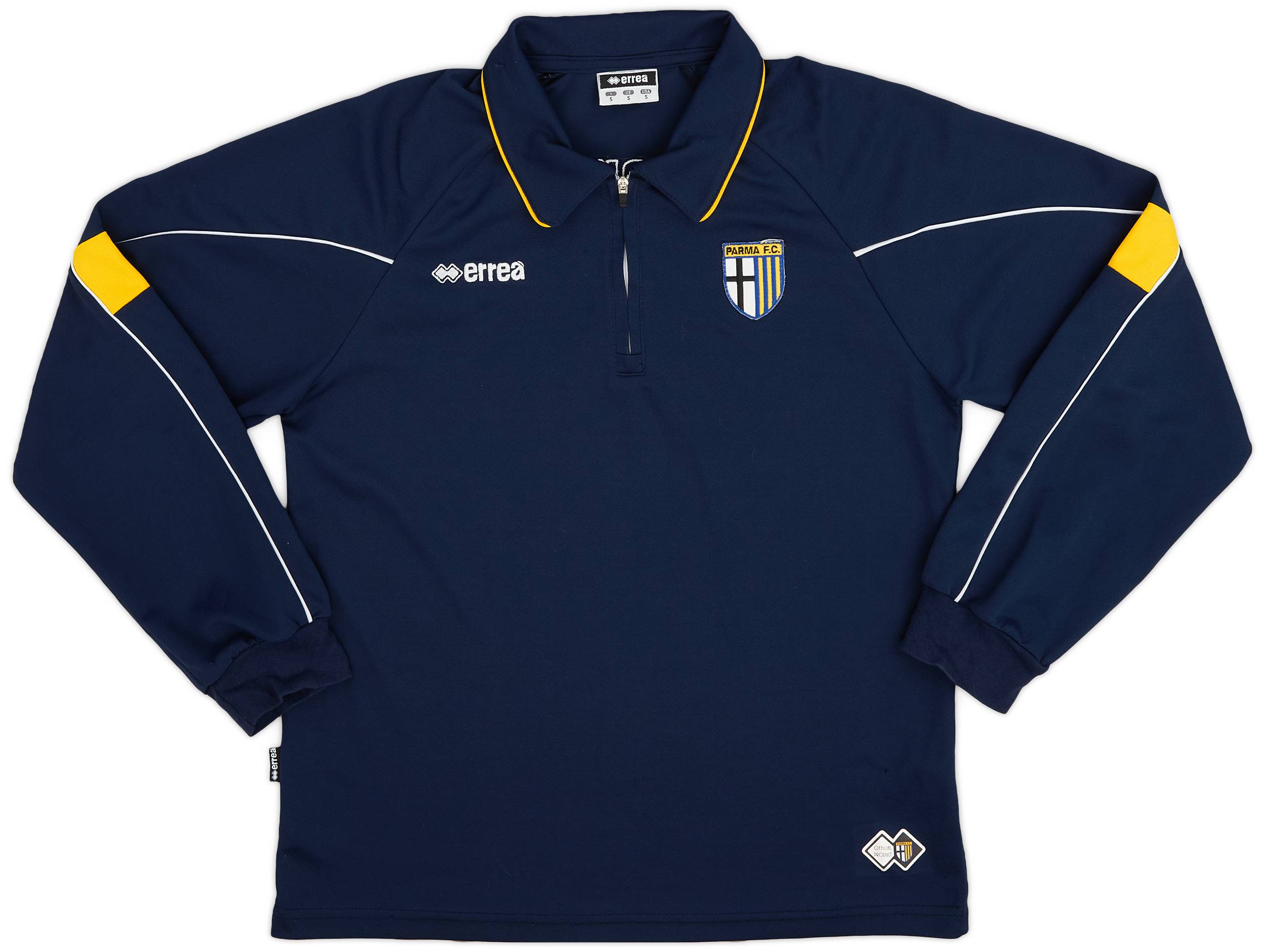 2008-09 Parma Errea 1/4 Zip Polo L/S Shirt - 9/10 - (S)