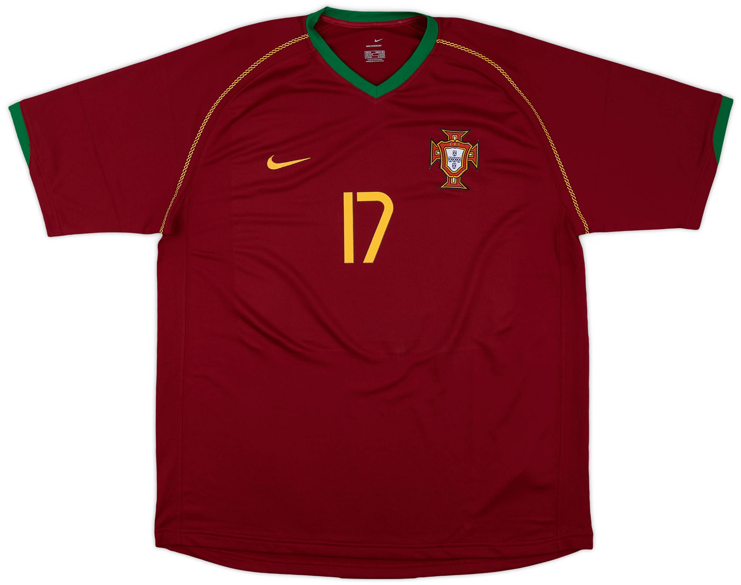 【2025年】もらって嬉しいお歳暮 人気ランキング 2006-08 Portugal Home Shirt C.Ronaldo #17 (XL) ウェア
