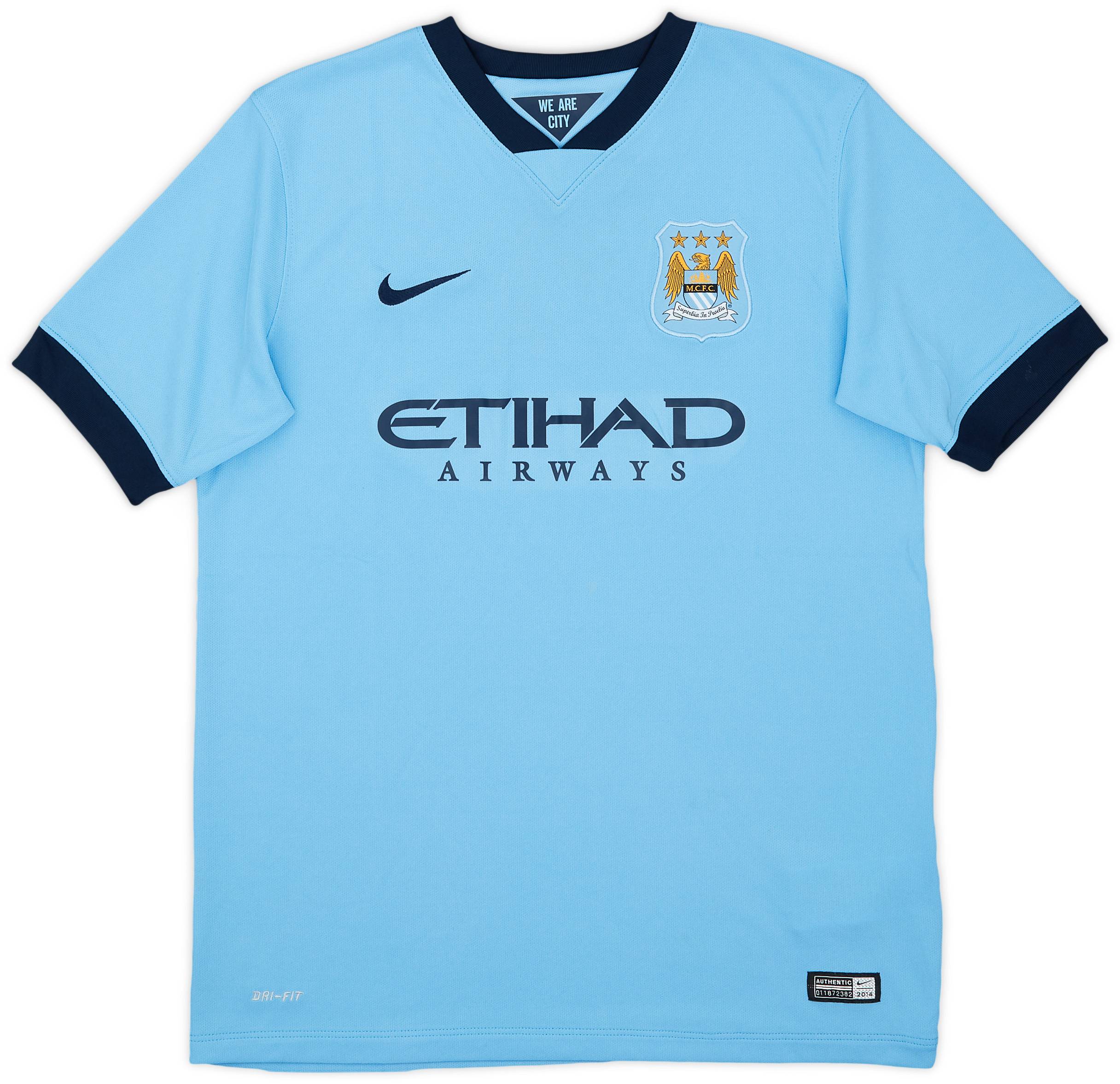2014-15 Manchester City Home Shirt - 8/10 - (XL.Boys)