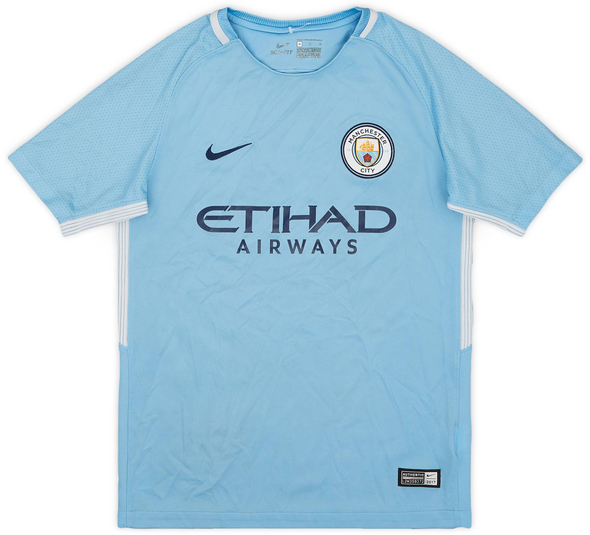 2017-18 Manchester City Home Shirt - 7/10 - (M.Boys)