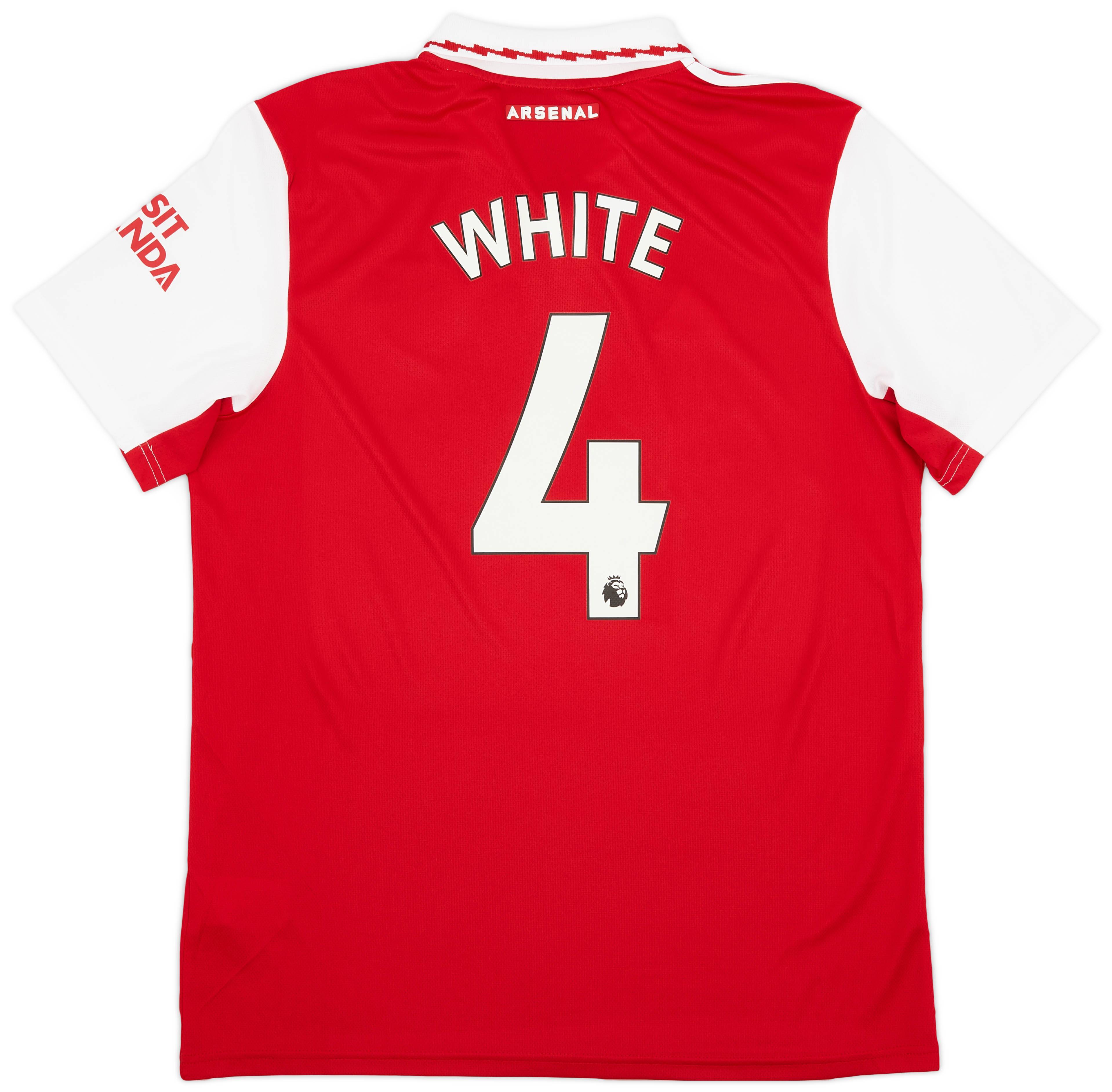 2022-23 Arsenal Home Shirt White #4 - 10/10 - (L)