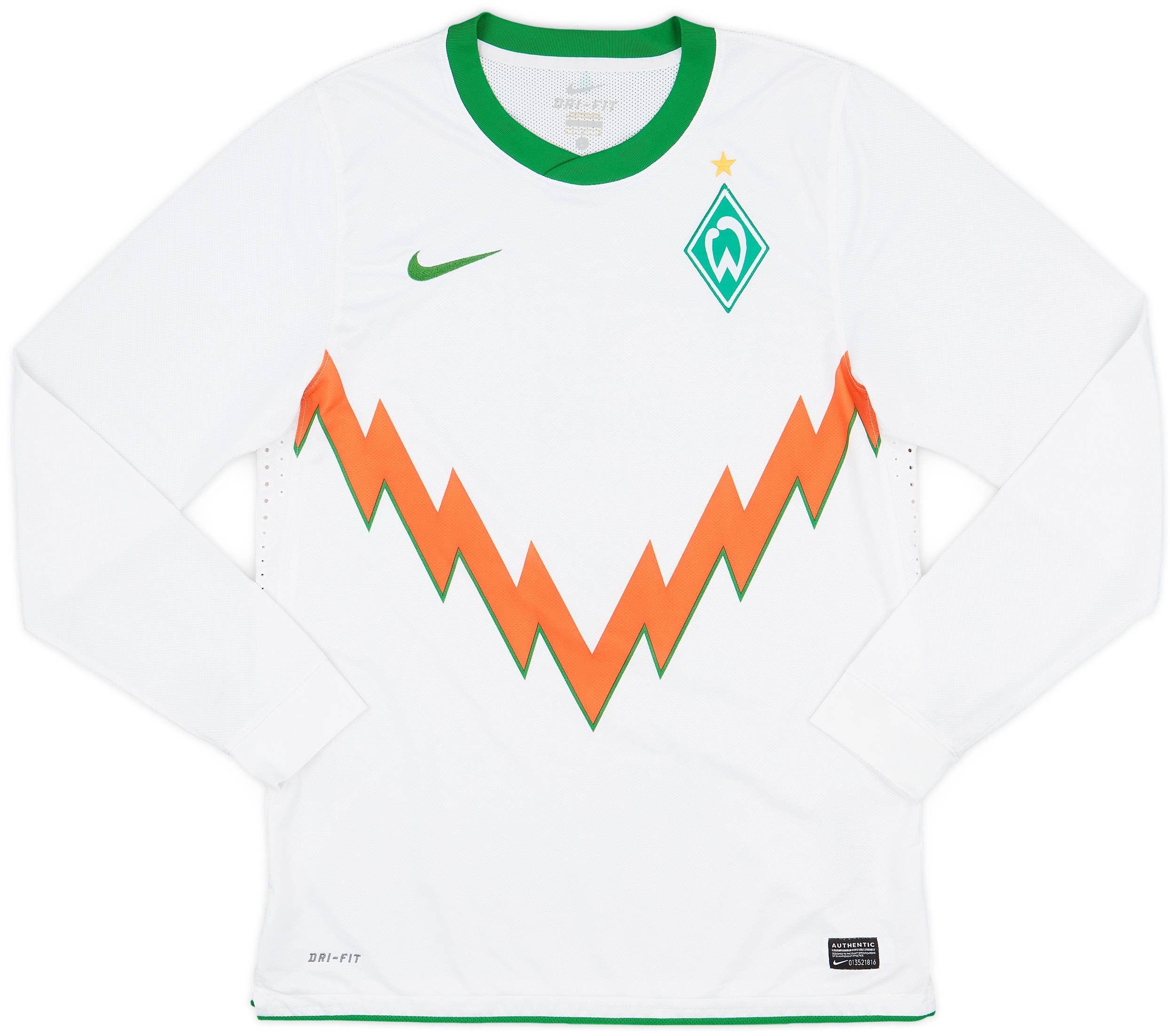 2010-11 Werder Bremen Player Issue Away L/S Shirt - 9/10 - (L) - ウェア