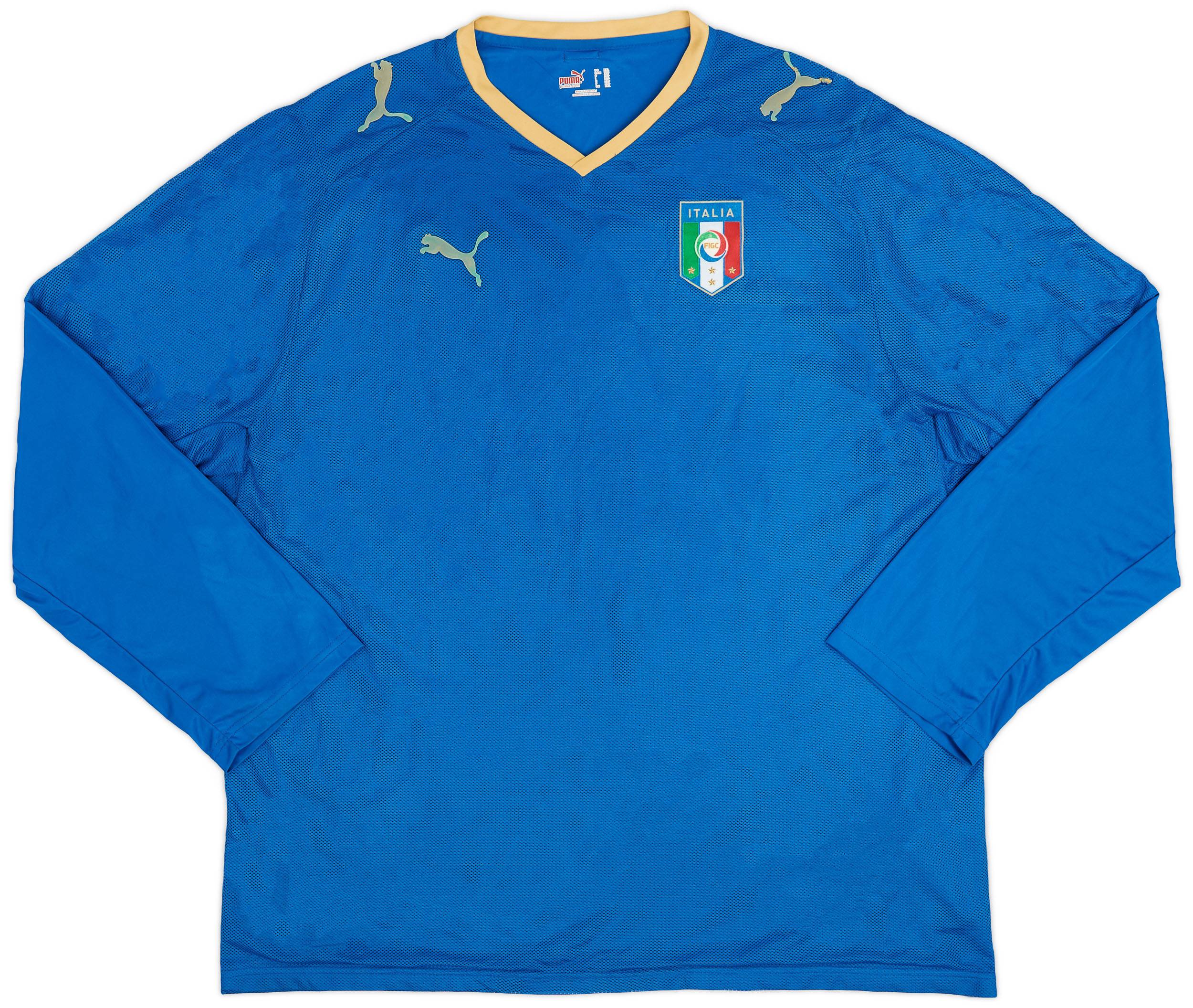 2007-08 Italy Home L/S Shirt - 5/10 - (XXL)