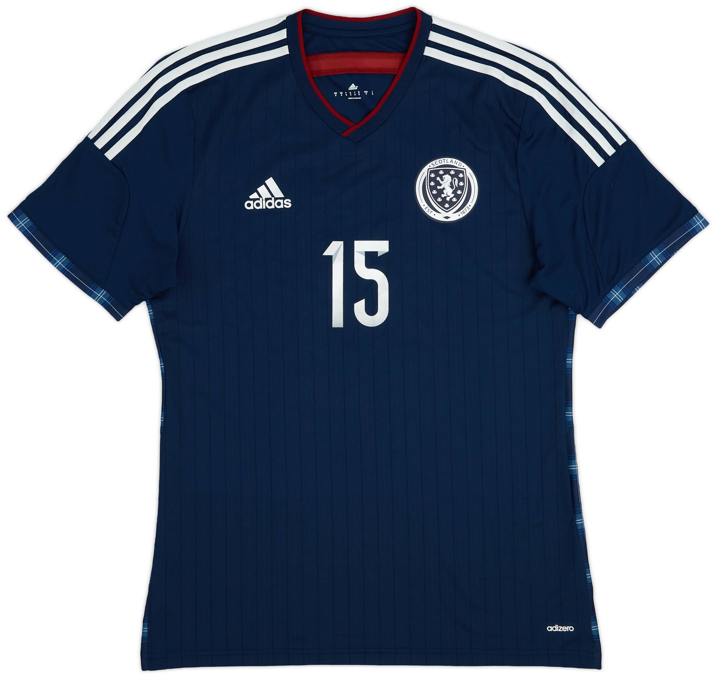 2014-15 Scotland Player Issue Home Shirt #15 - 8/10 - (L)