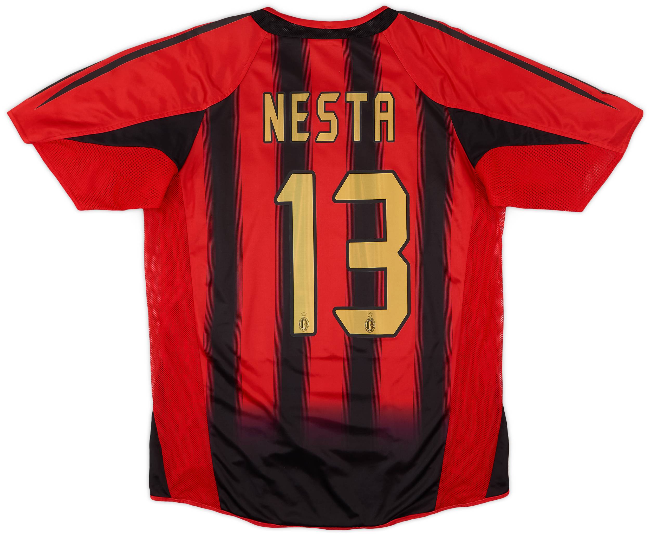 2004-05 AC Milan Player Issue Home Shirt Nesta #13 - 8/10 - (L)