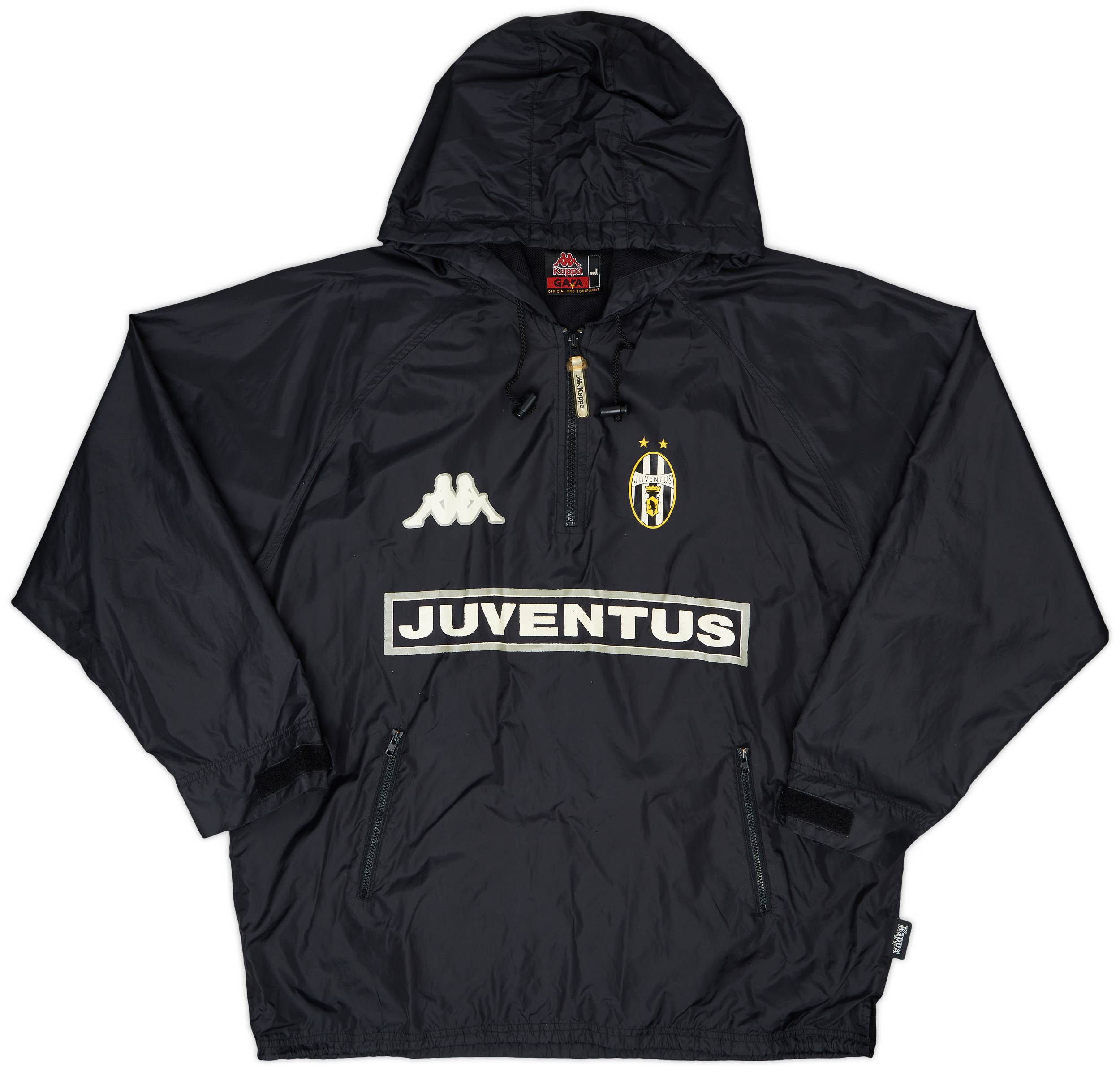 1995-96 Juventus Kappa Hooded 1/4 Zip Rain Jacket - 7/10 - (L)