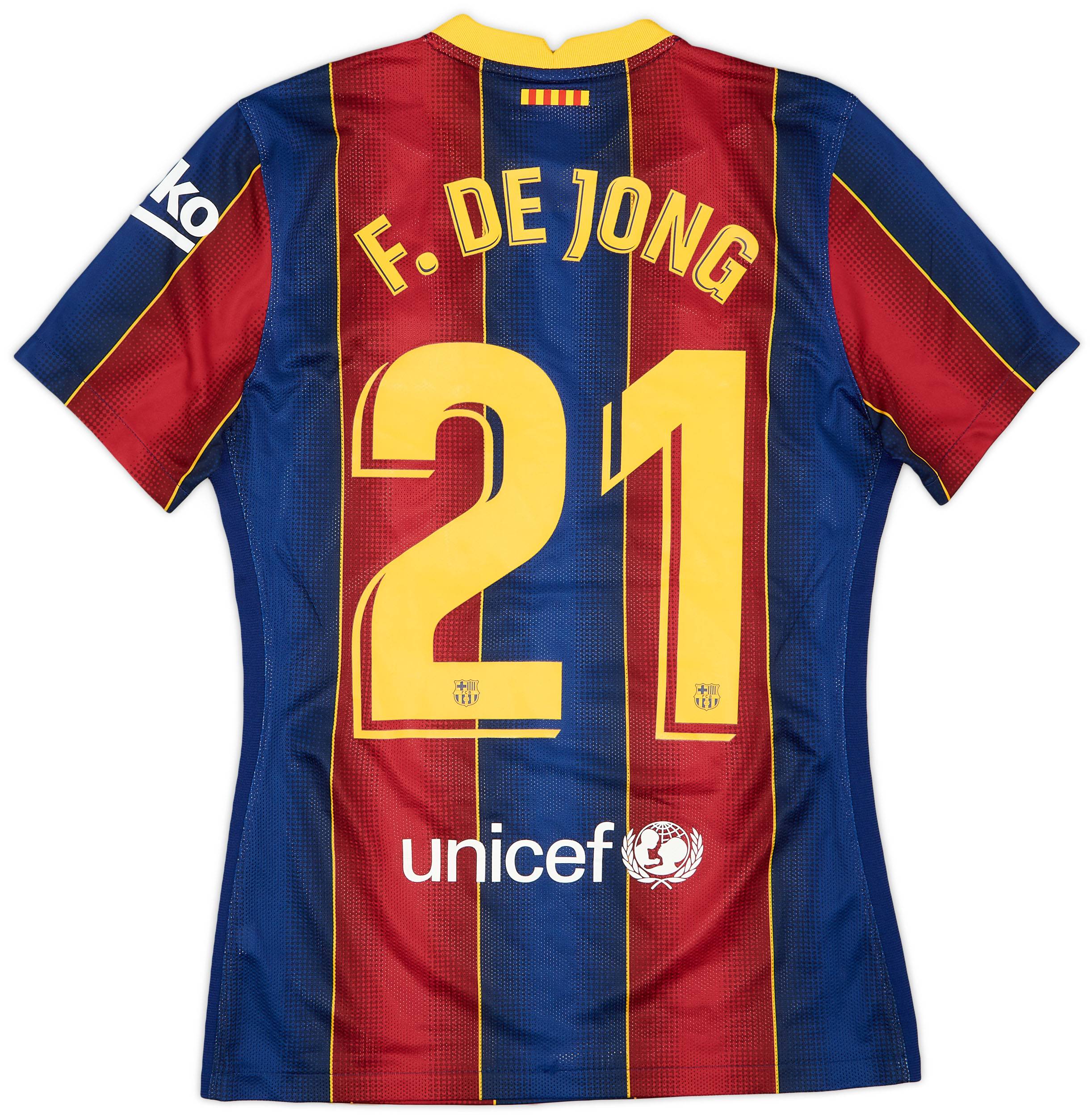 2020-21 Barcelona Authentic Home Shirt F.De Jong #21 - 8/10 - (M)