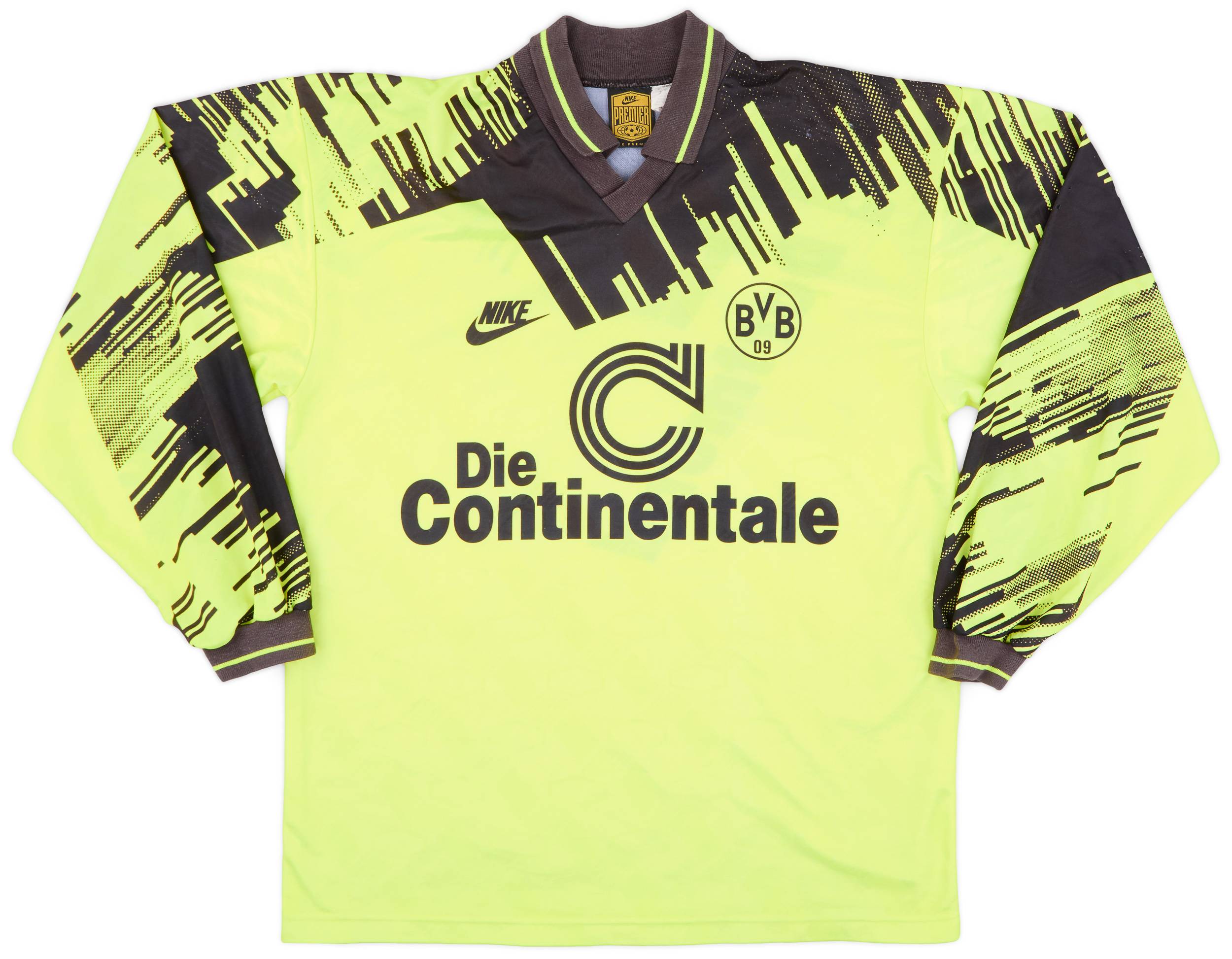 1993-94 Borussia Dortmund Home L/S Shirt - 8/10 - (L)