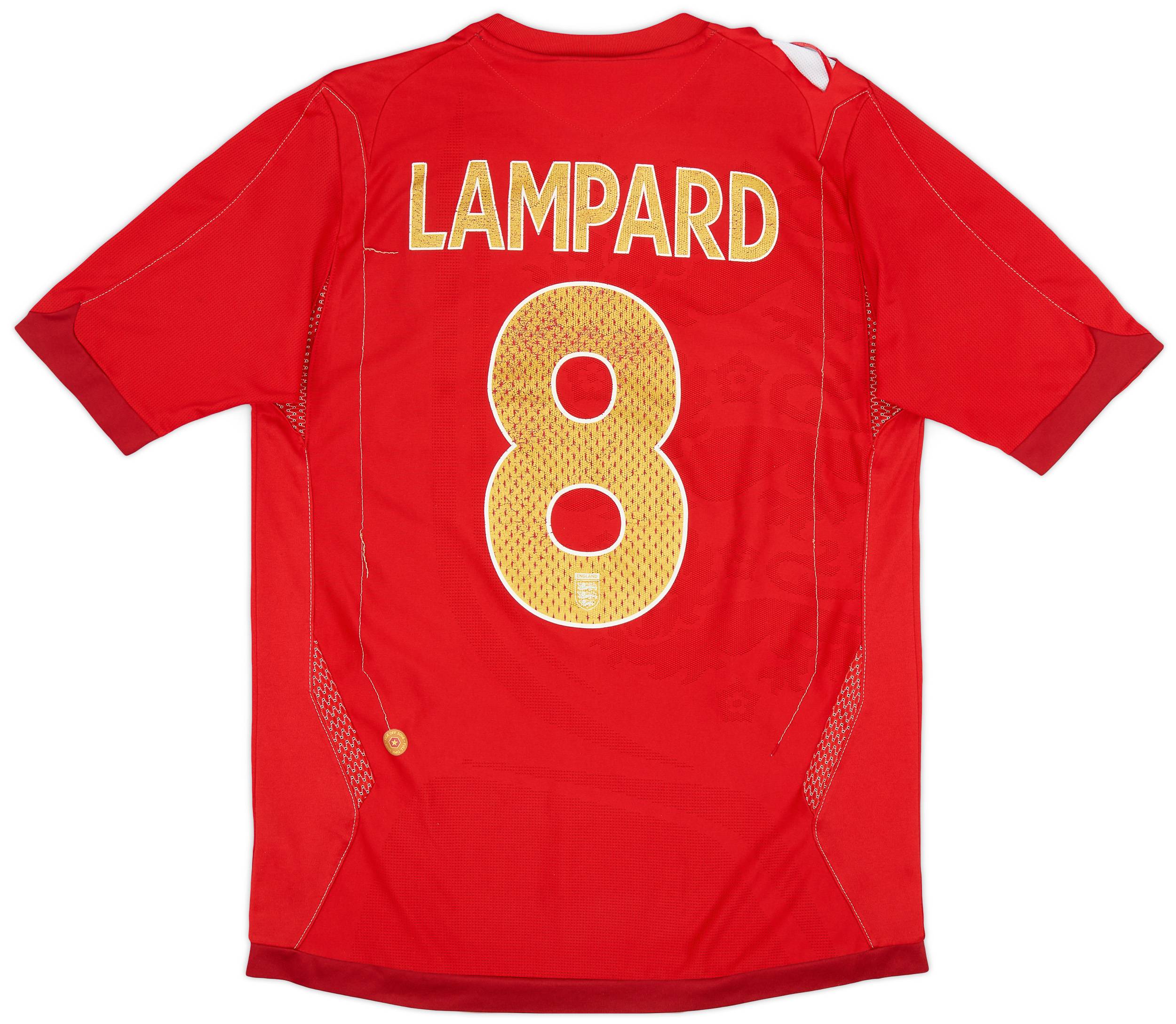 2006-08 England Away Shirt Lampard #8 - 5/10 - (S)