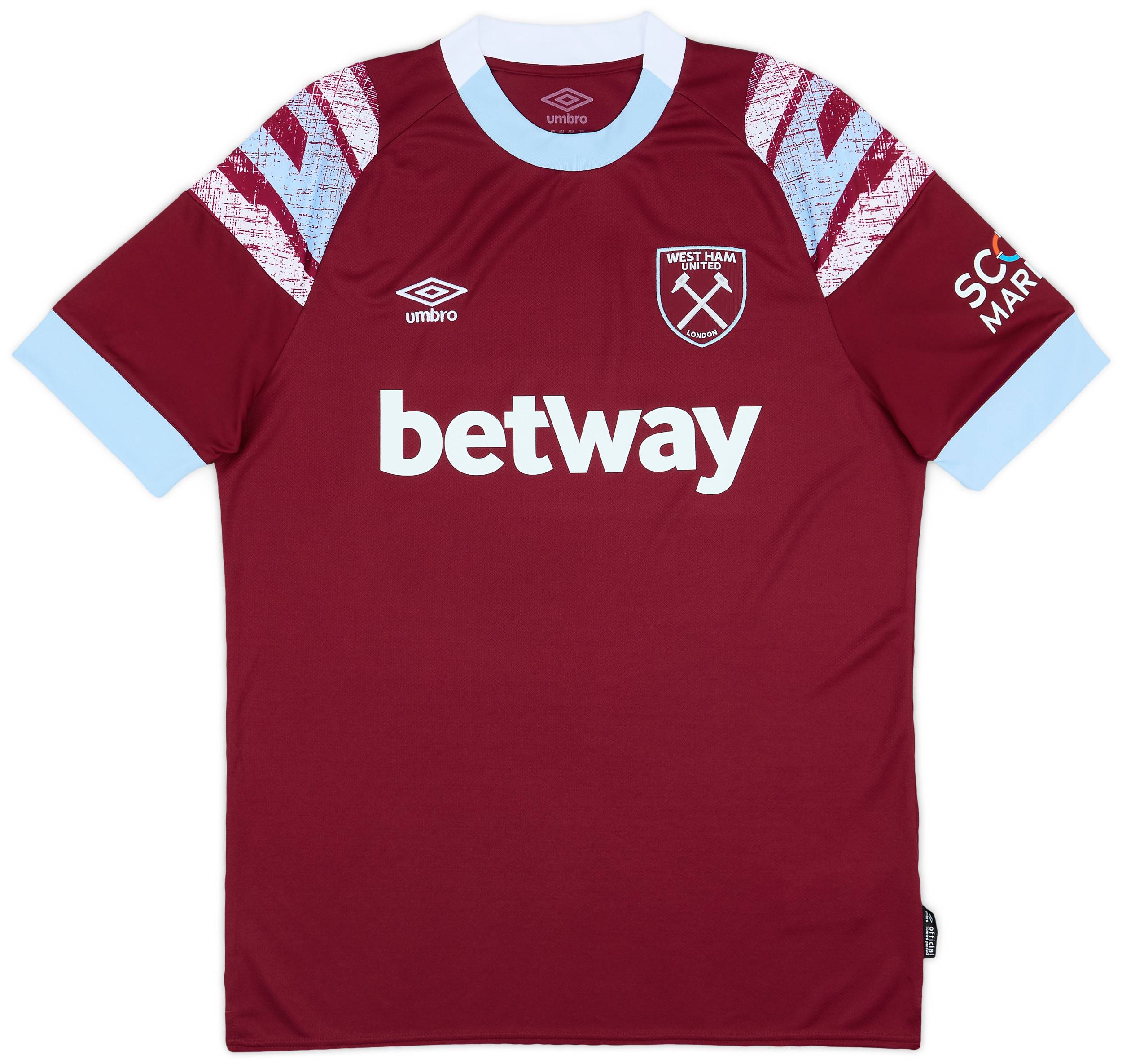 2022-23 West Ham Home Shirt - As New