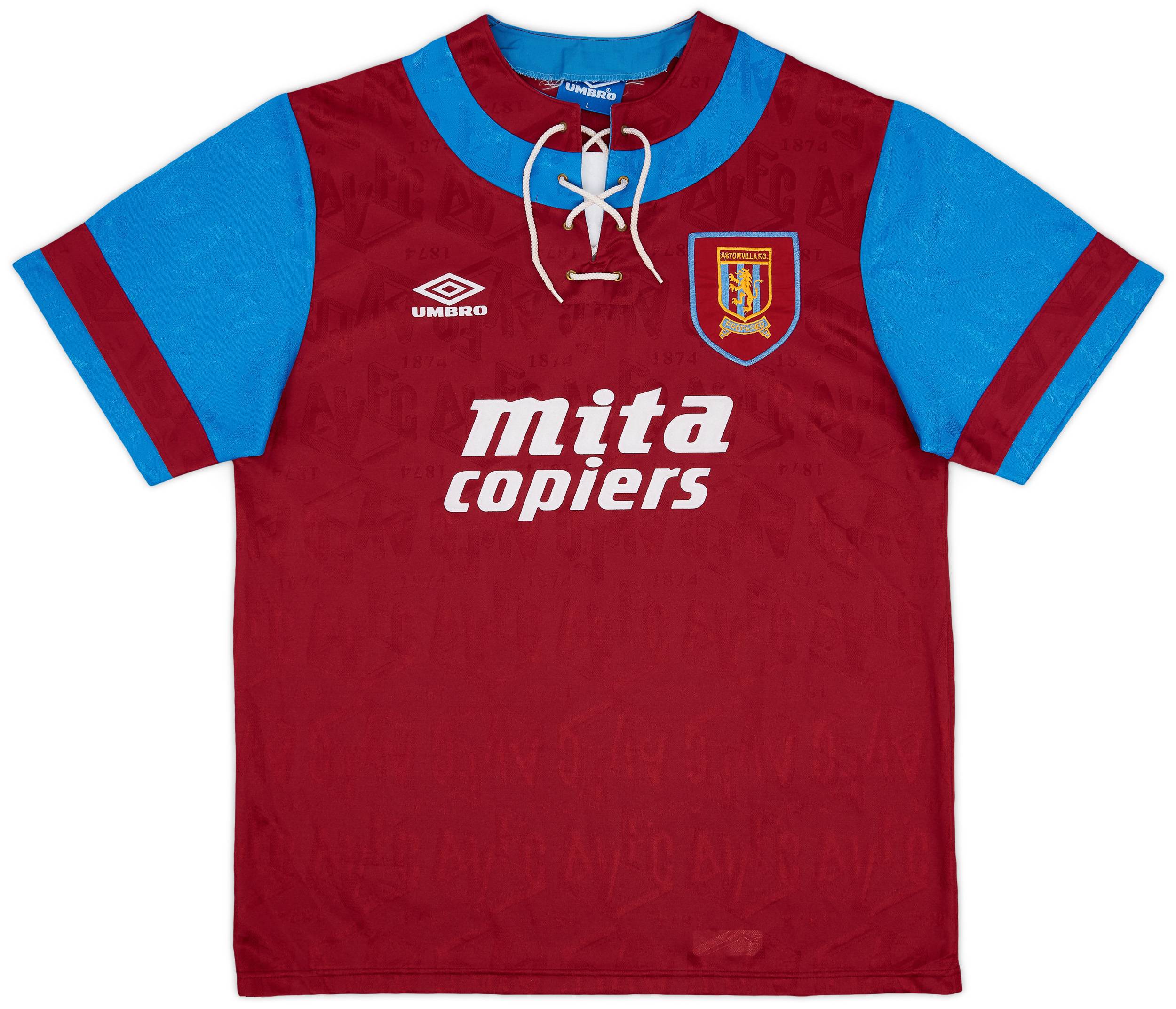 1992-93 Aston Villa Home Shirt - 9/10 - (L)