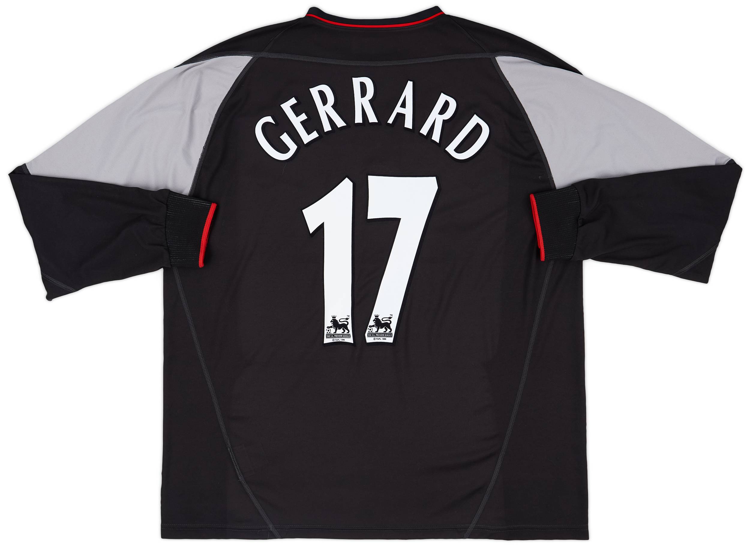 2002-04 Liverpool Away L/S Shirt Gerrard #17 - 9/10 - (XL)