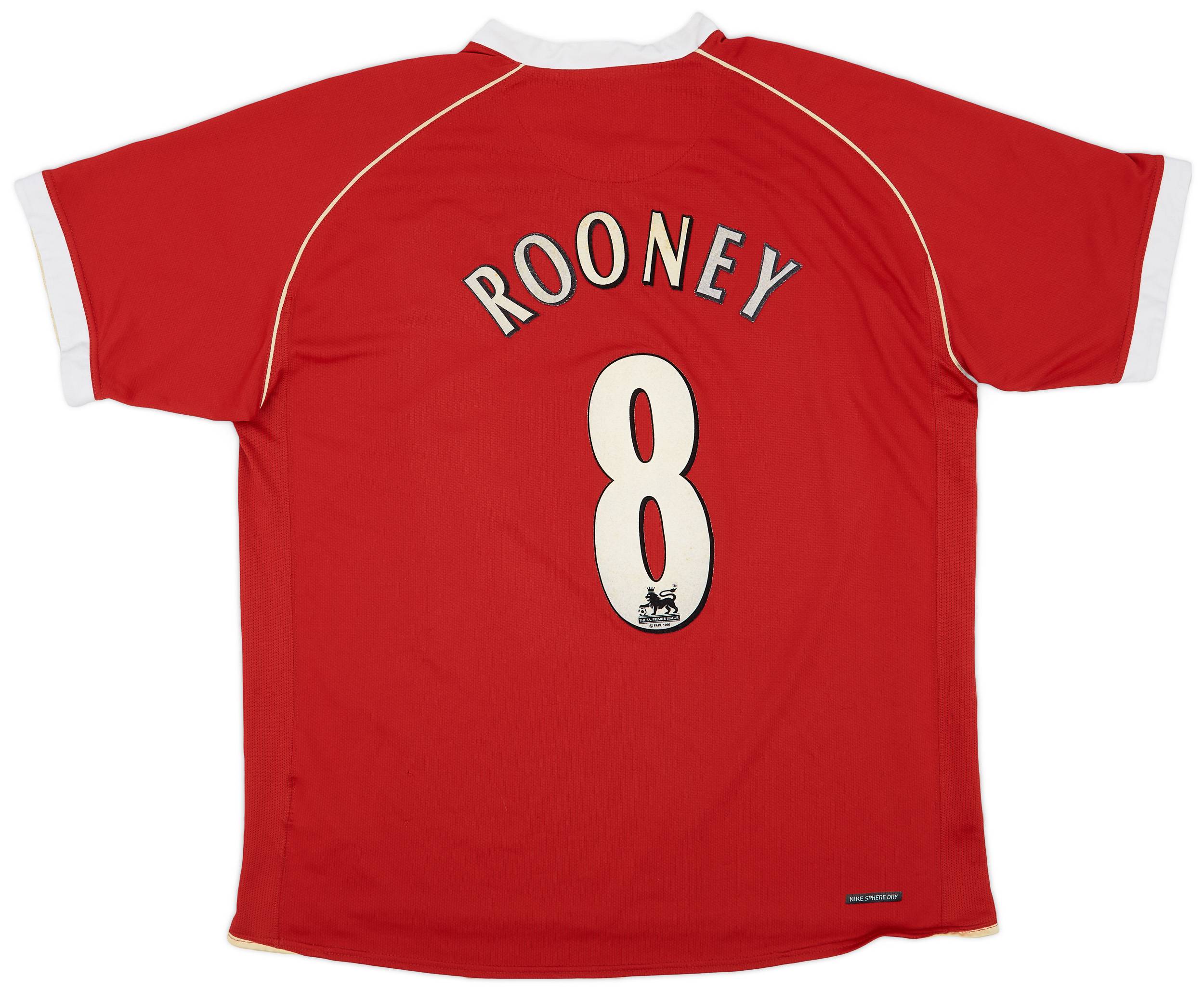 2006-07 Manchester United Home Shirt Rooney #8 - 5/10 - (XL)