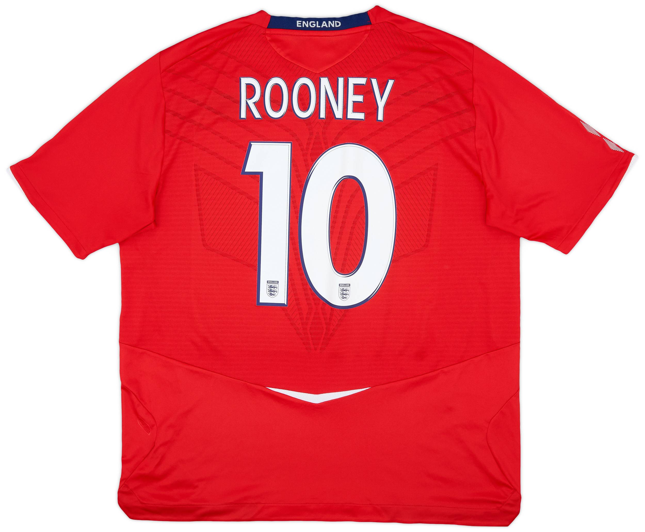 2008-10 England Away Shirt Rooney #10 - 9/10 - (XXL)