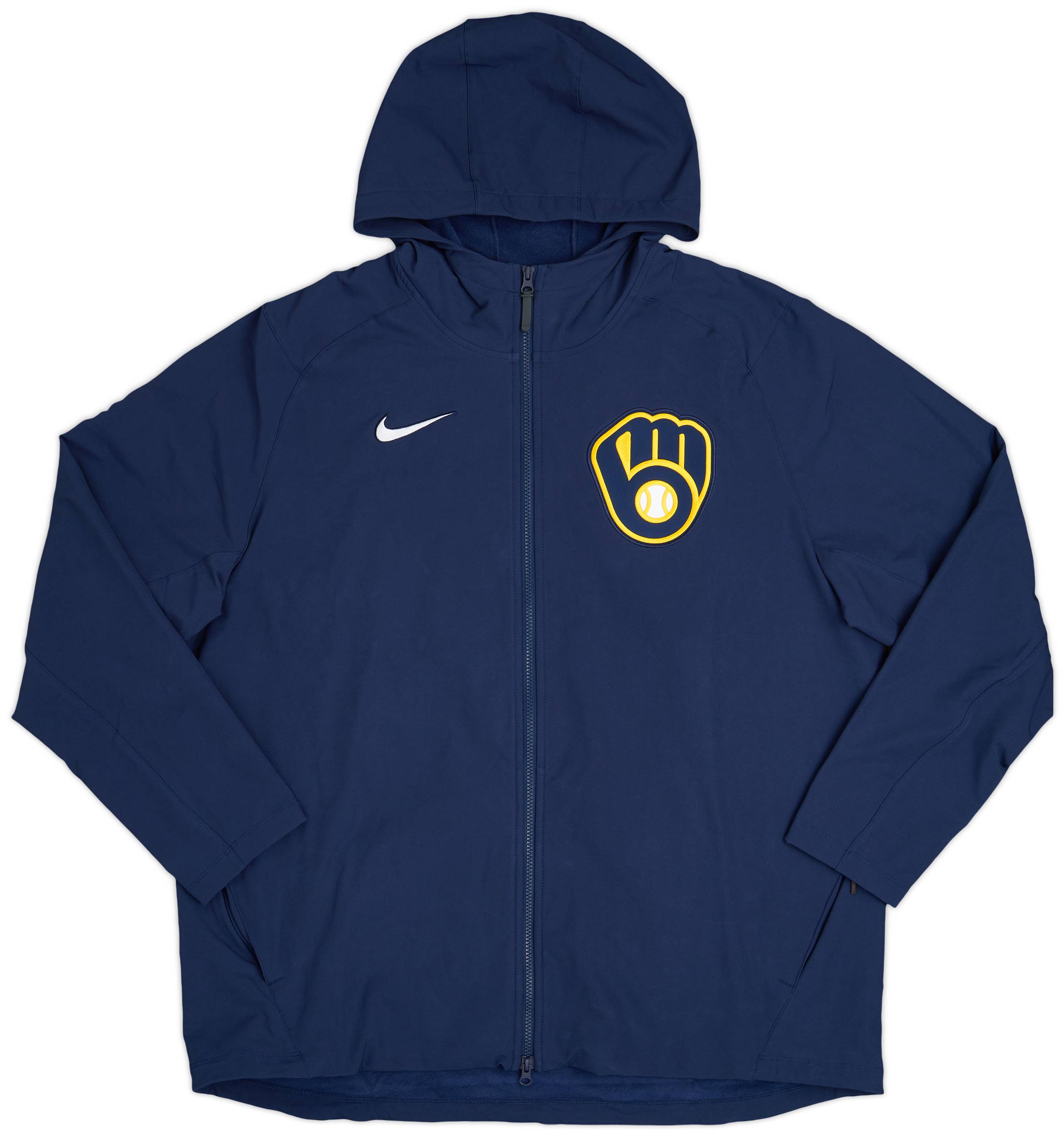 2020-21 Milwaukee Brewers Nike Authentic Full-Zip Training Jacket - 8/10 - (XXL)