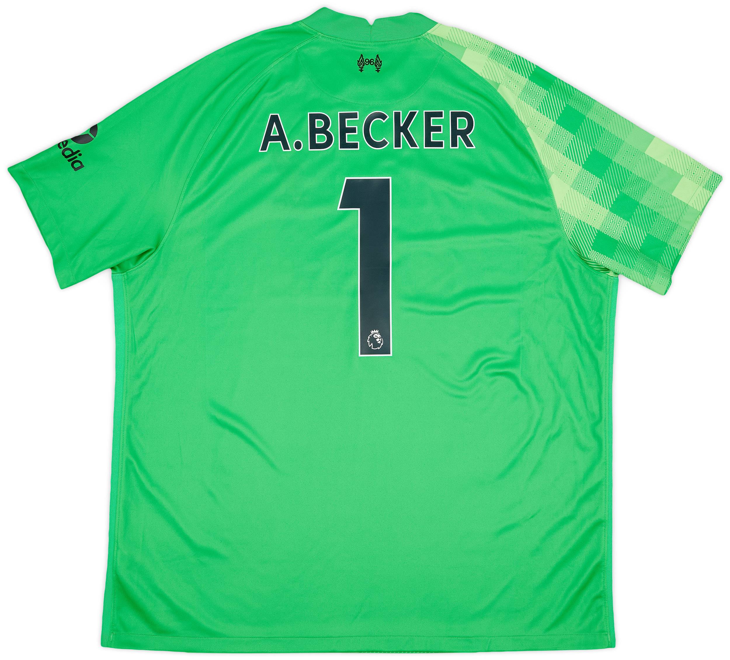 2021-22 Liverpool GK S/S Shirt A.Becker #1 - 8/10 - (XXL)