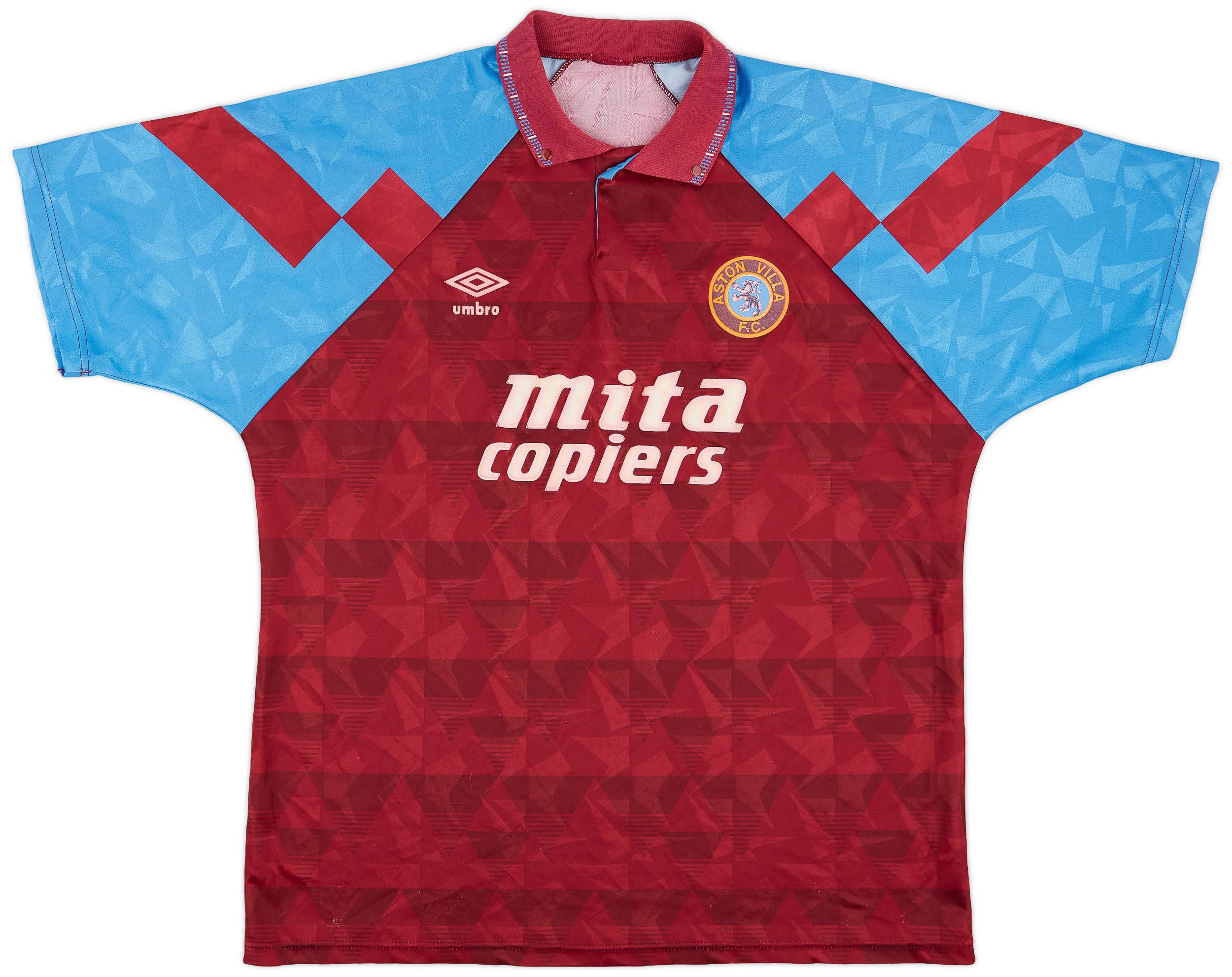 1990-92 Aston Villa Home Shirt - 8/10 - (XL)