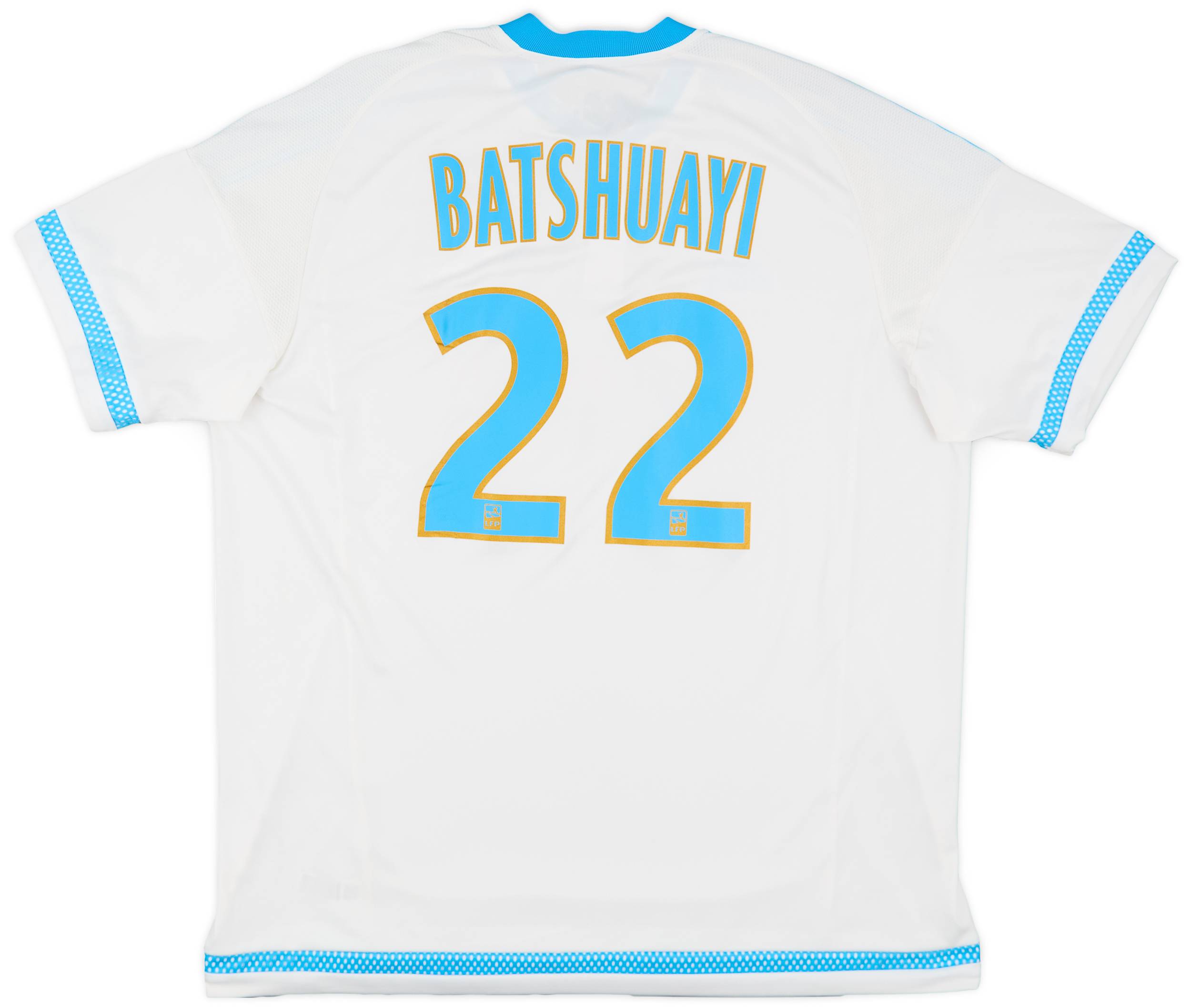 2015-16 Olympique Marseille Home Shirt Batshuayi #22 - 8/10 - (XL)