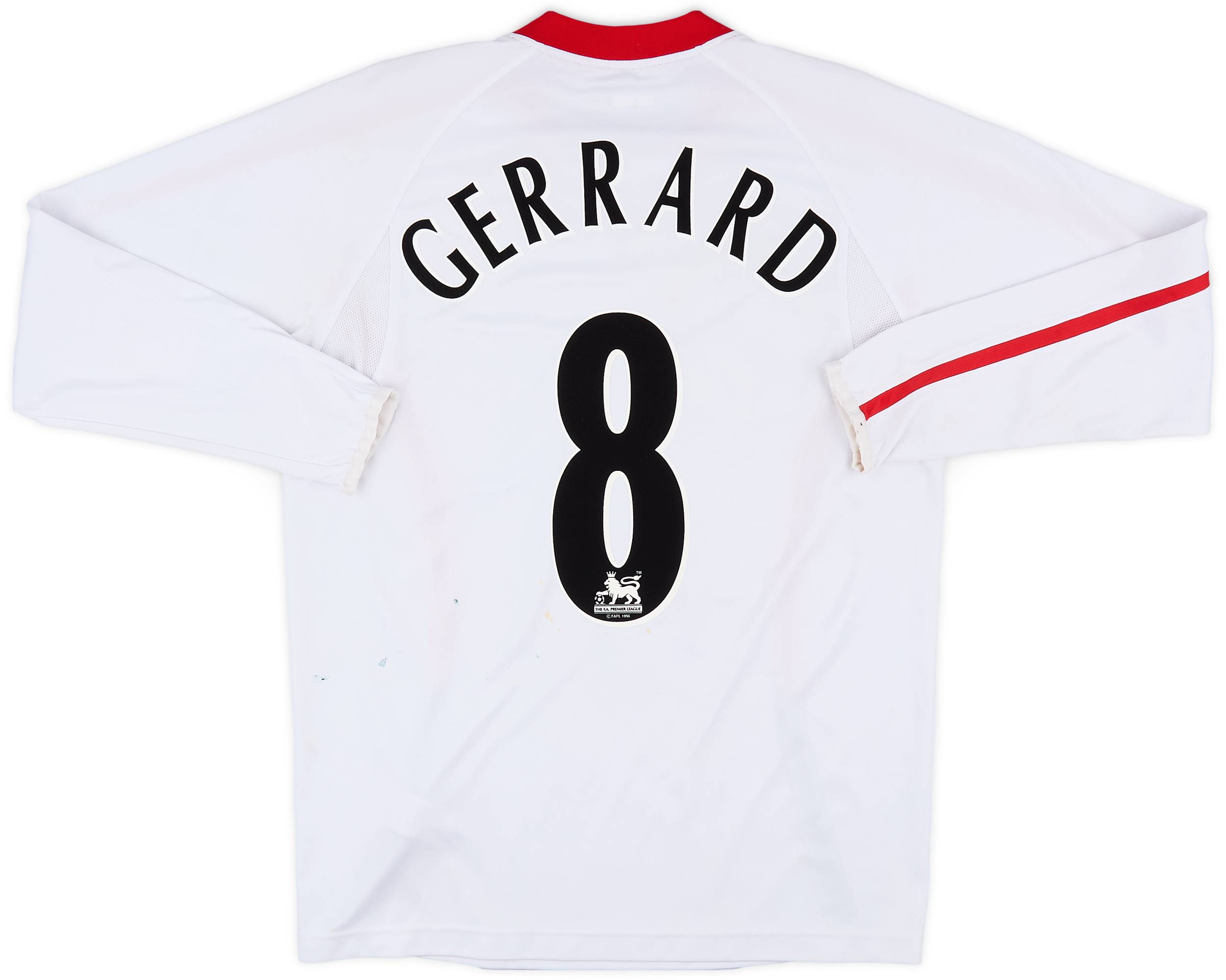 2005-06 Liverpool Away L/S Shirt Gerrard #8 - 7/10 - (L)