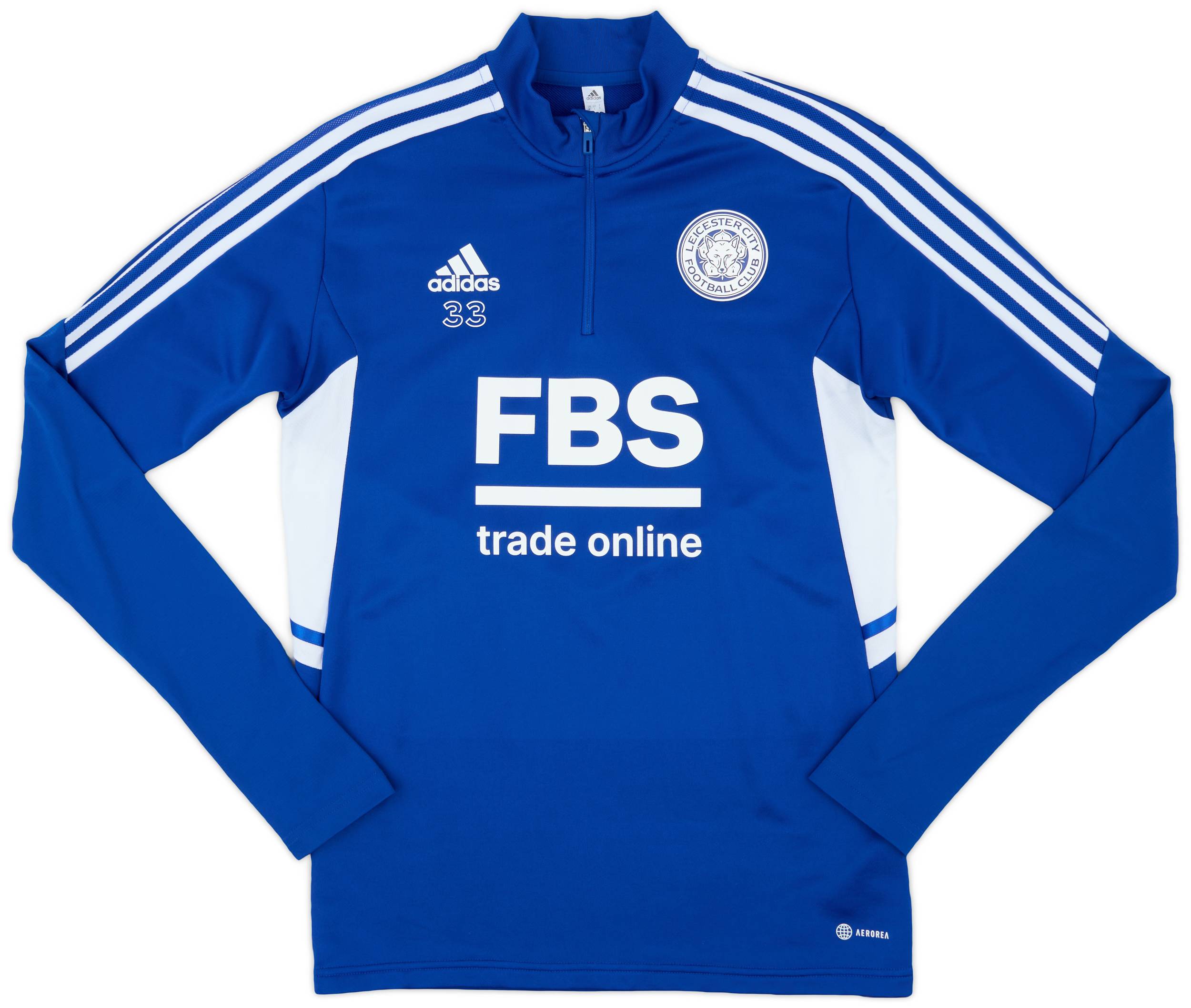 2022-23 Leicester Player Issue 1/4 Zip Training Top #33 (Thomas) - As New - (S)