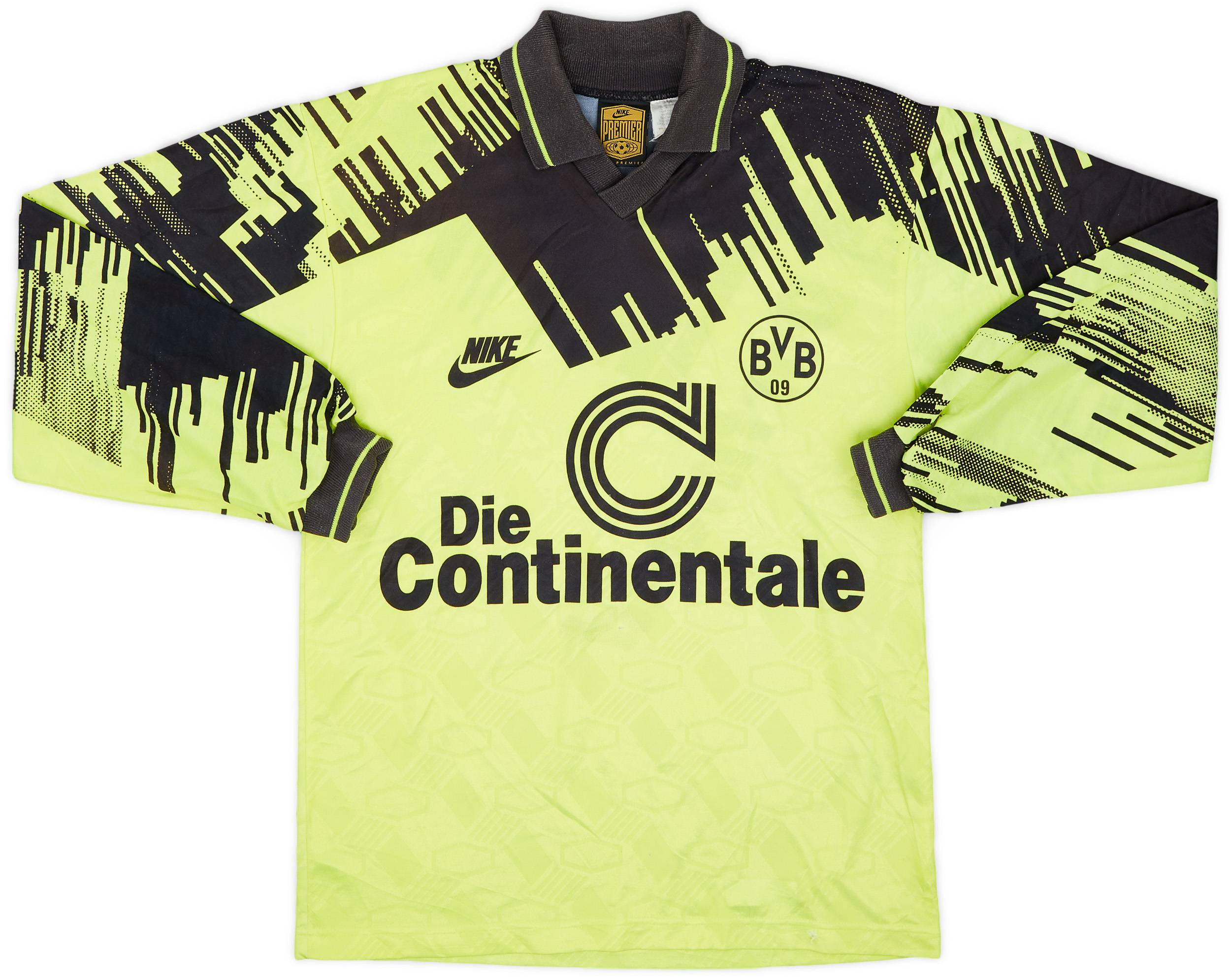 1993-94 Borussia Dortmund Home L/S Shirt - 5/10 - (XS)