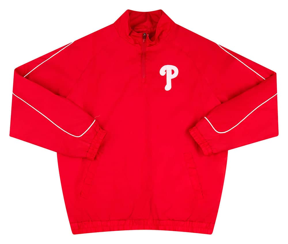2000s Philadelphia Phillies MLB 1/4 Zip Windbreaker Jacket XXL