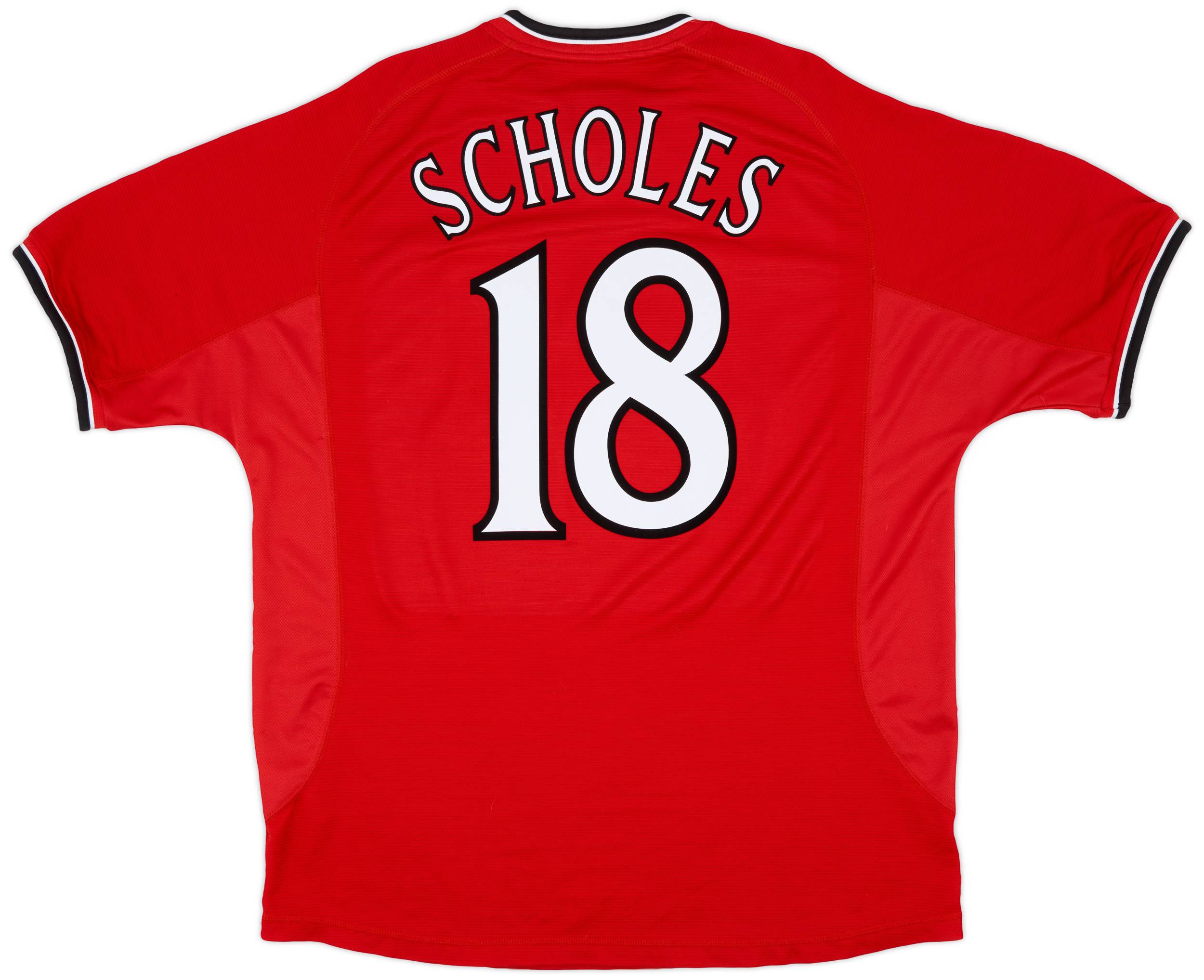 2000-02 Manchester United Home Shirt Scholes #18 - 8/10 - (XL)