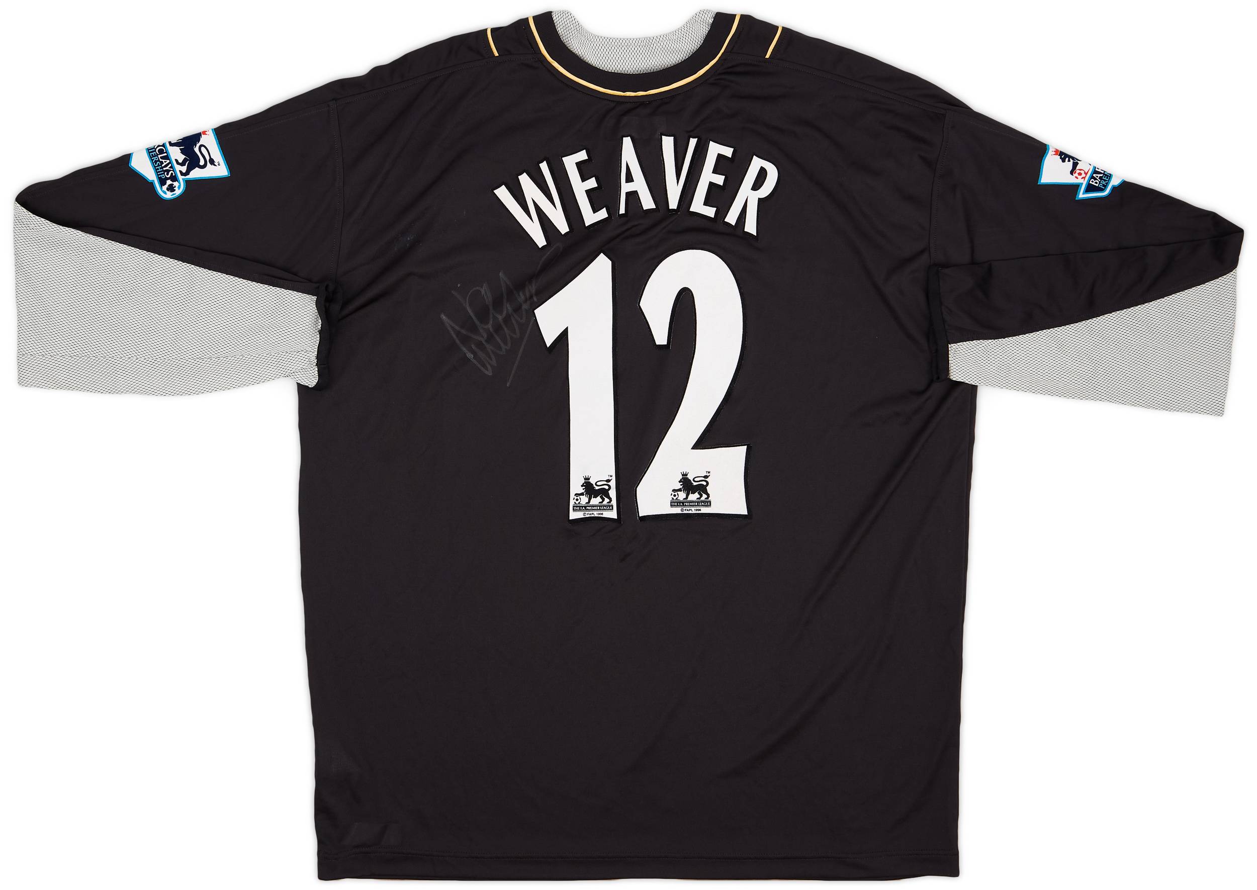2006-07 Manchester City Match Issue Signed GK Shirt Weaver #12
