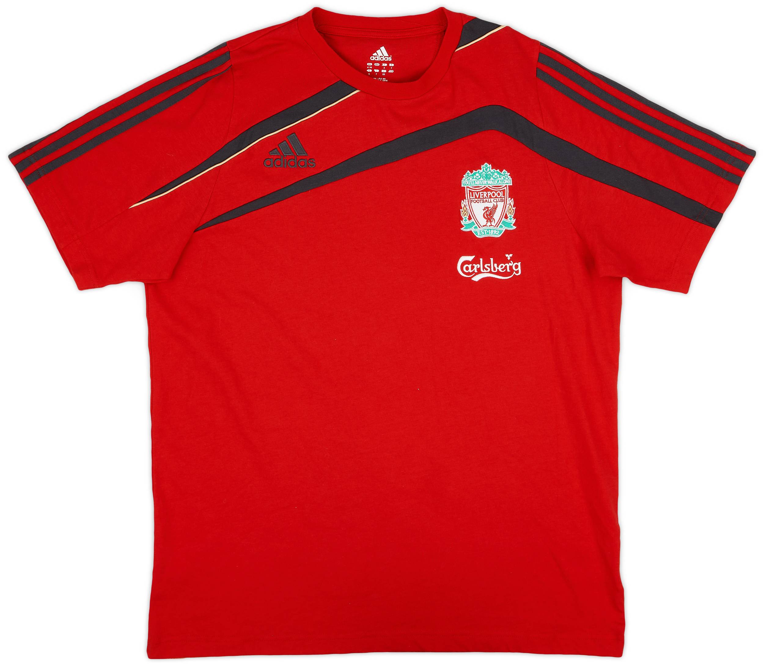 2009-10 Liverpool adidas Training Shirt - 9/10 - (L)