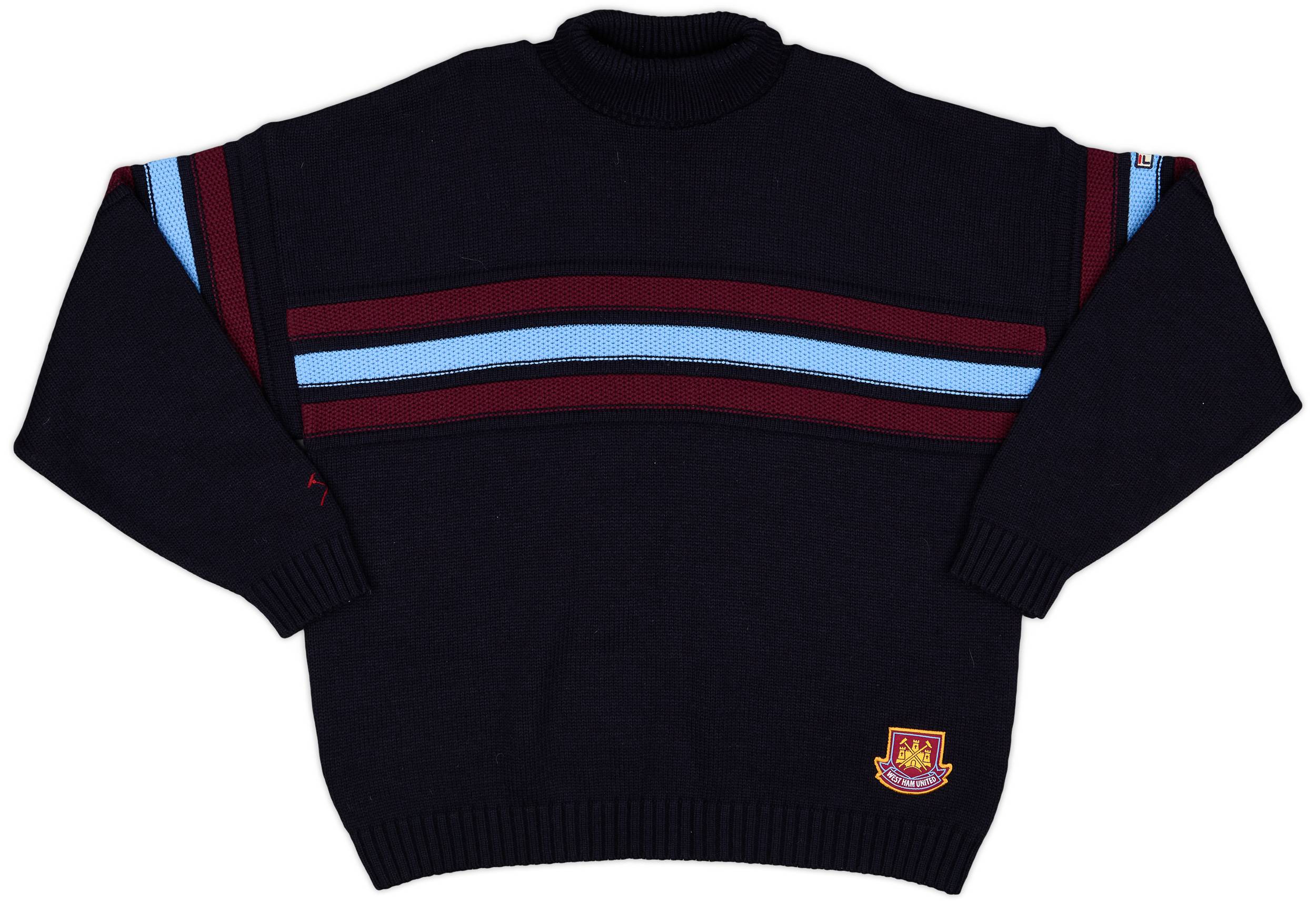 2001-02 West Ham Fila Knitted Jumper - 8/10 - (XL)