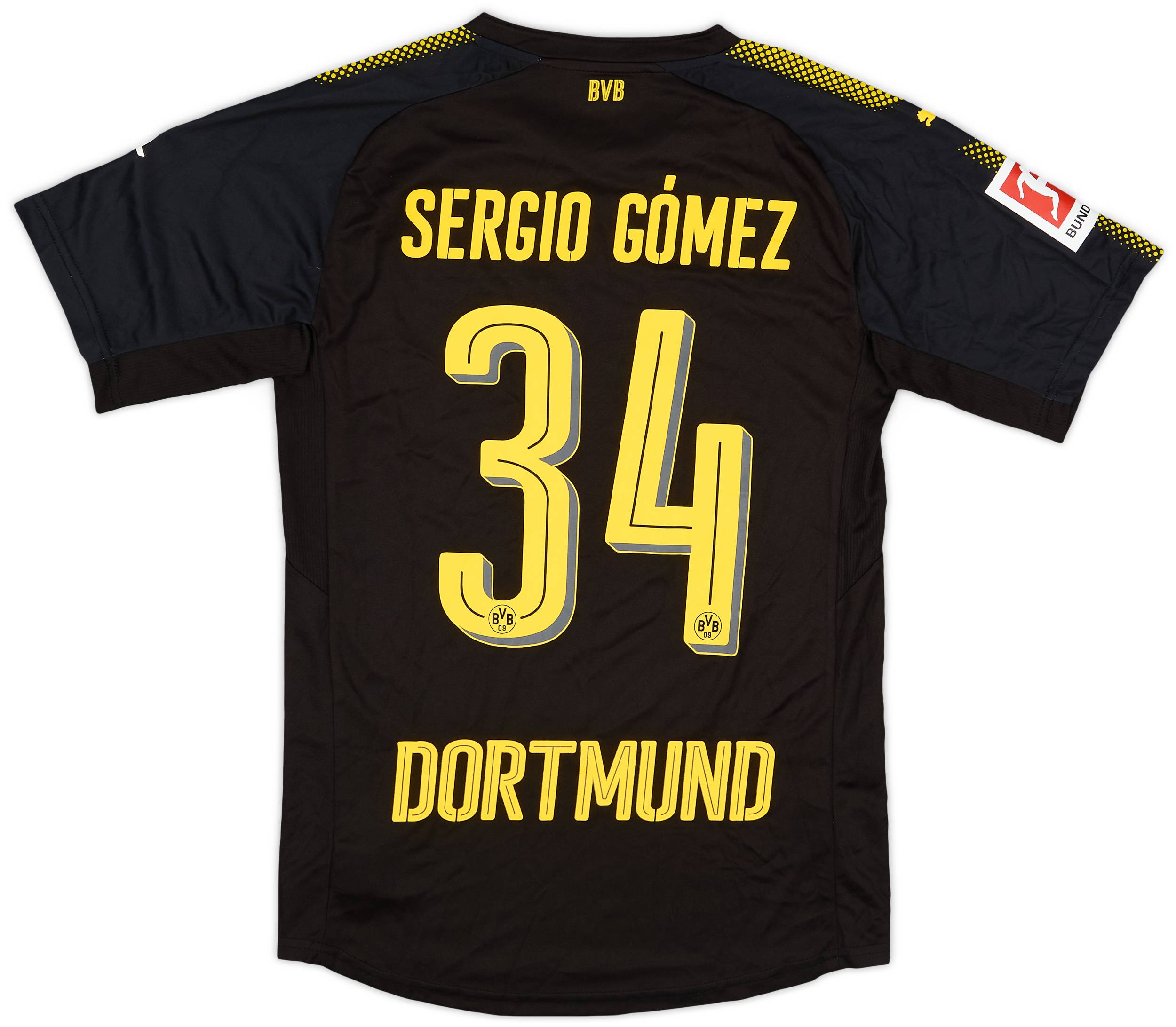 2017-18 Borussia Dortmund Authentic Away Shirt Sergio Gomez #34 - 10/10 - (S)