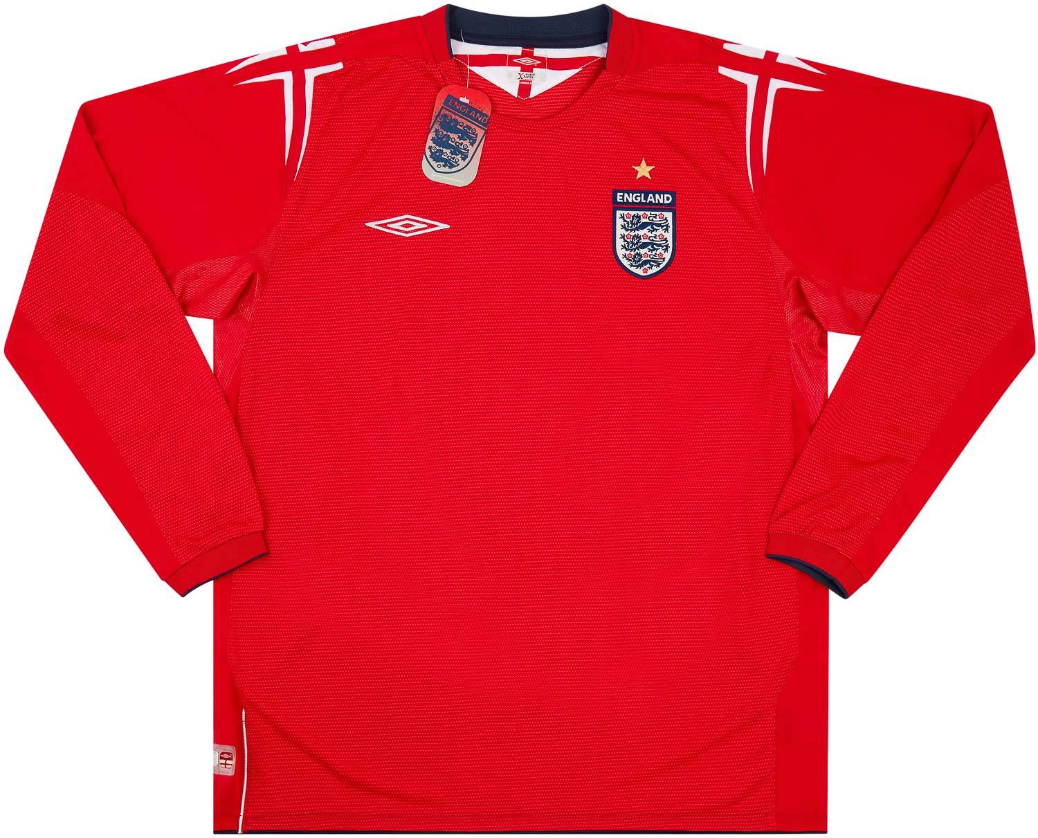2004-06 England Away L/S Shirt *New w/ Defects* XL