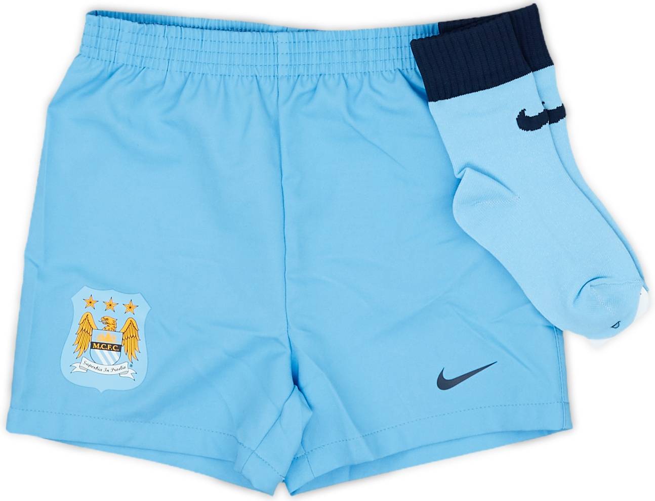 2014-15 Manchester City Home Shorts & Socks - 9/10 - (12-18 Months)