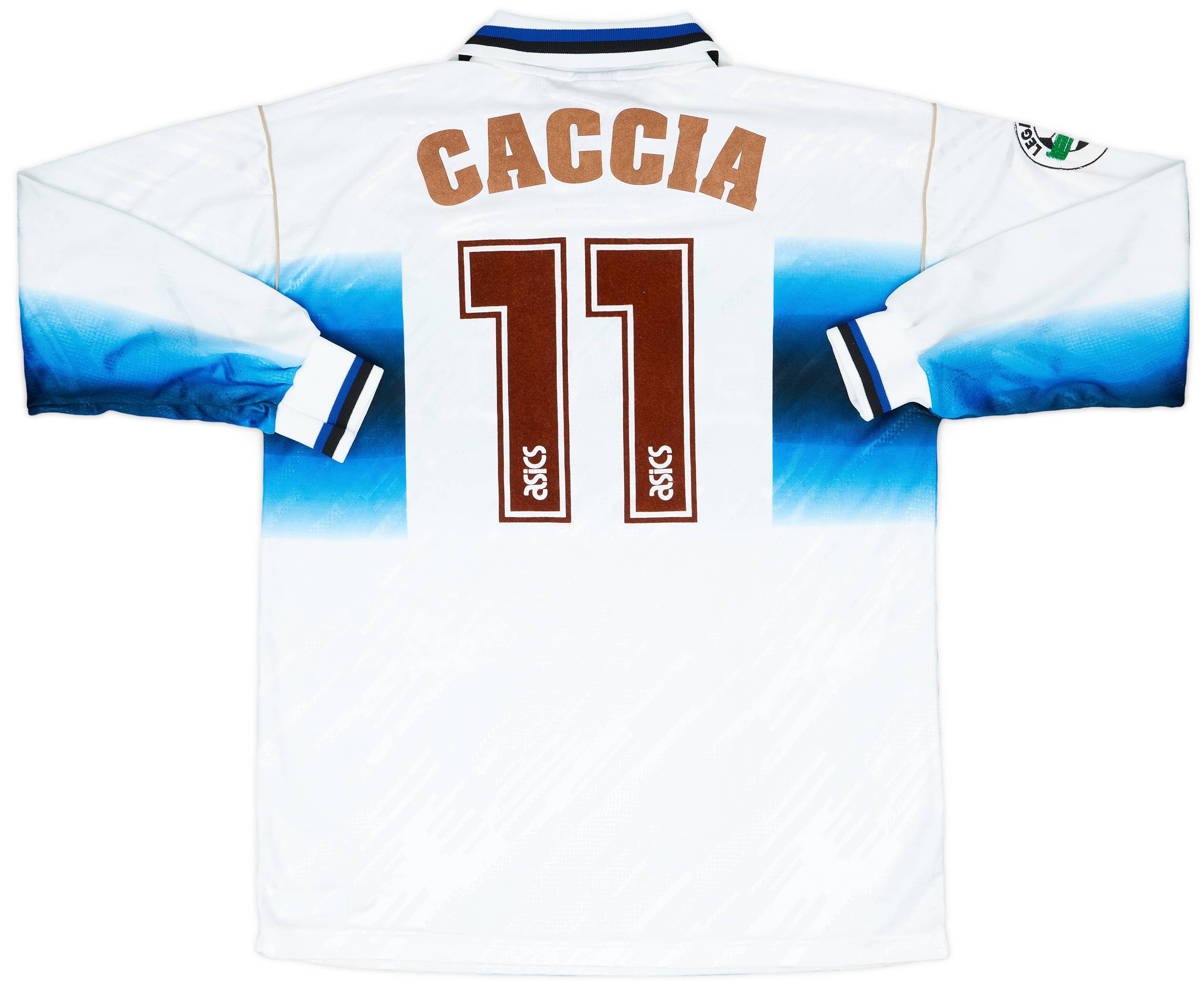 1997-98 Atalanta Match Worn Away L/S Shirt Caccia #11