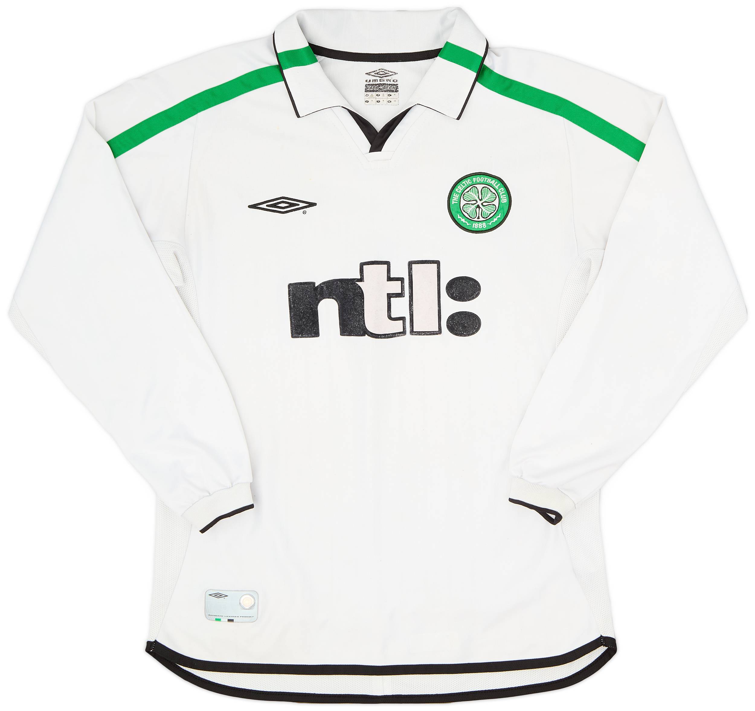 2001-02 Celtic Away L/S Shirt - 7/10 - (M)