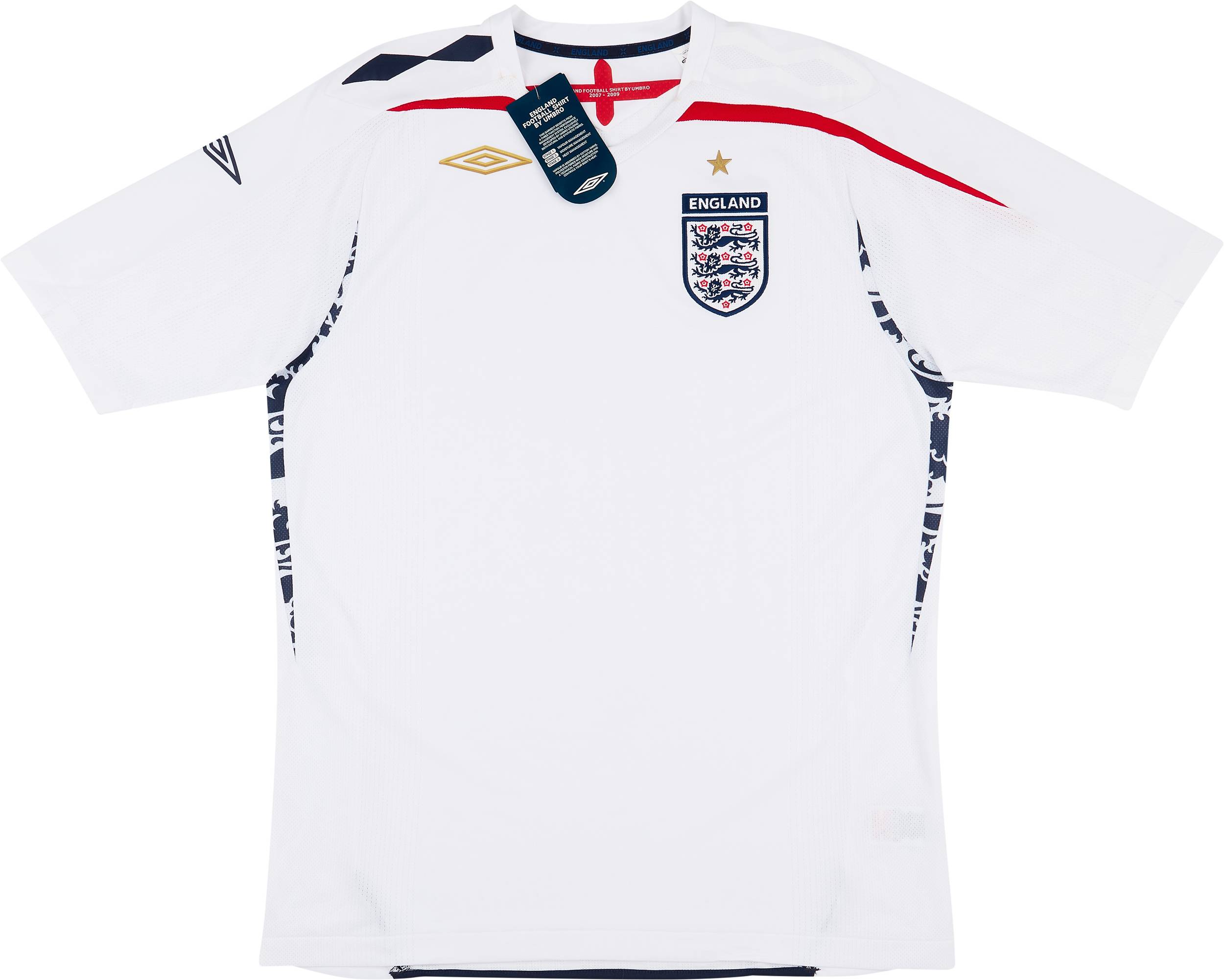 2007-09 England Home Shirt (L)