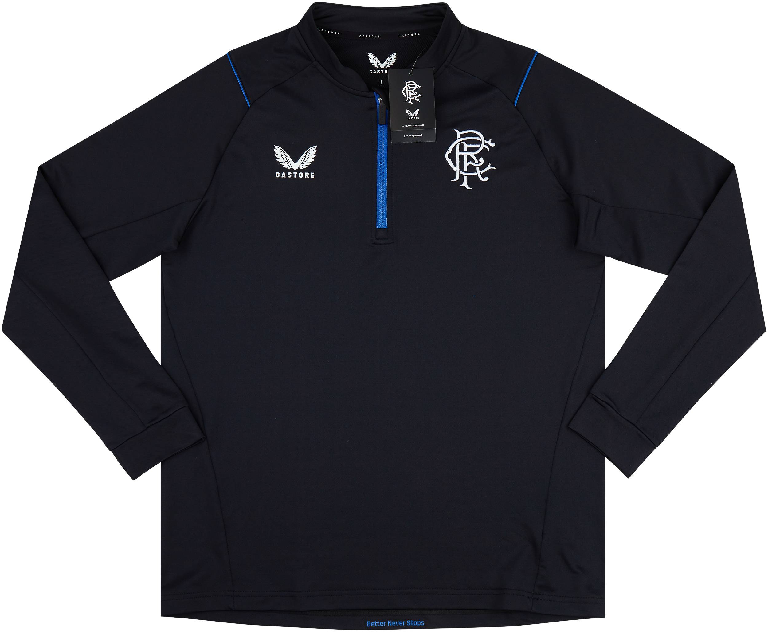 2022-23 Rangers Castore 1/4 Zip Training Top