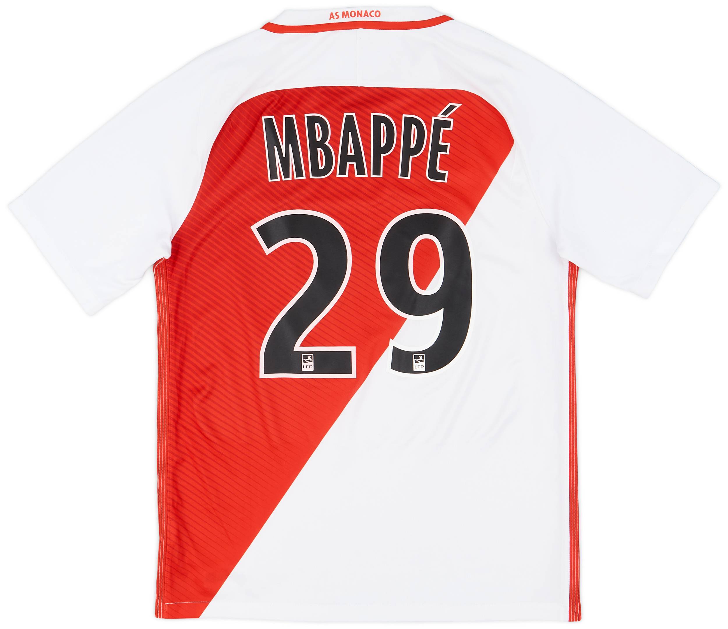 2016-17 Monaco Home Shirt Mbappe #29 - 9/10 - (M)