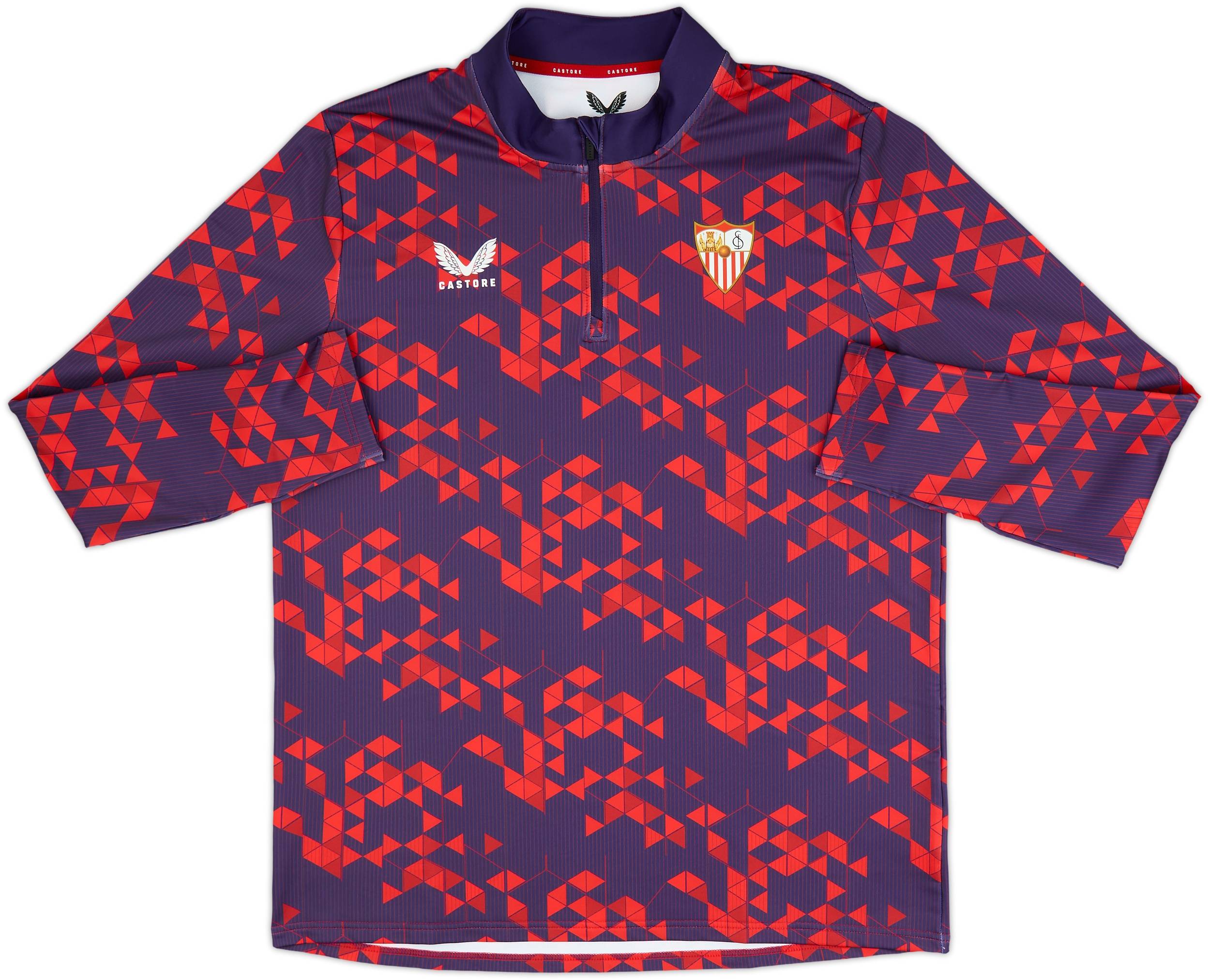 2024-25 Sevilla Castore 1/4 Zip Pre-Match Top