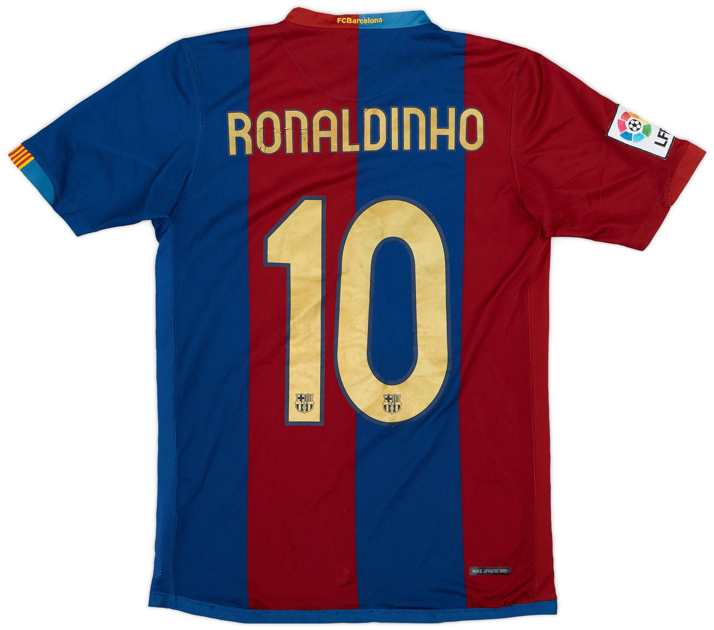 2006/07 Barcelona Away Jersey #10 Ronaldinho Large Nike