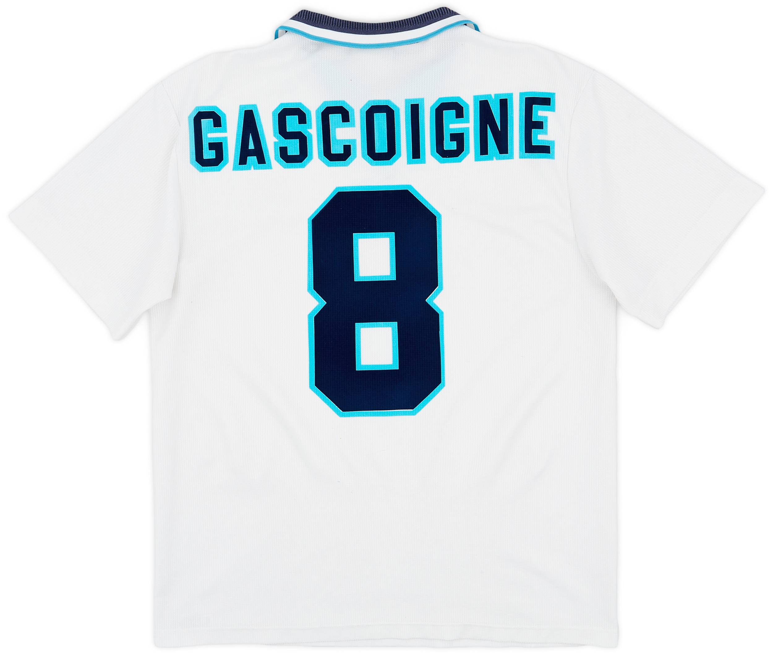1995-97 England Home Shirt Gascoigne #8 - 4/10 - (L)